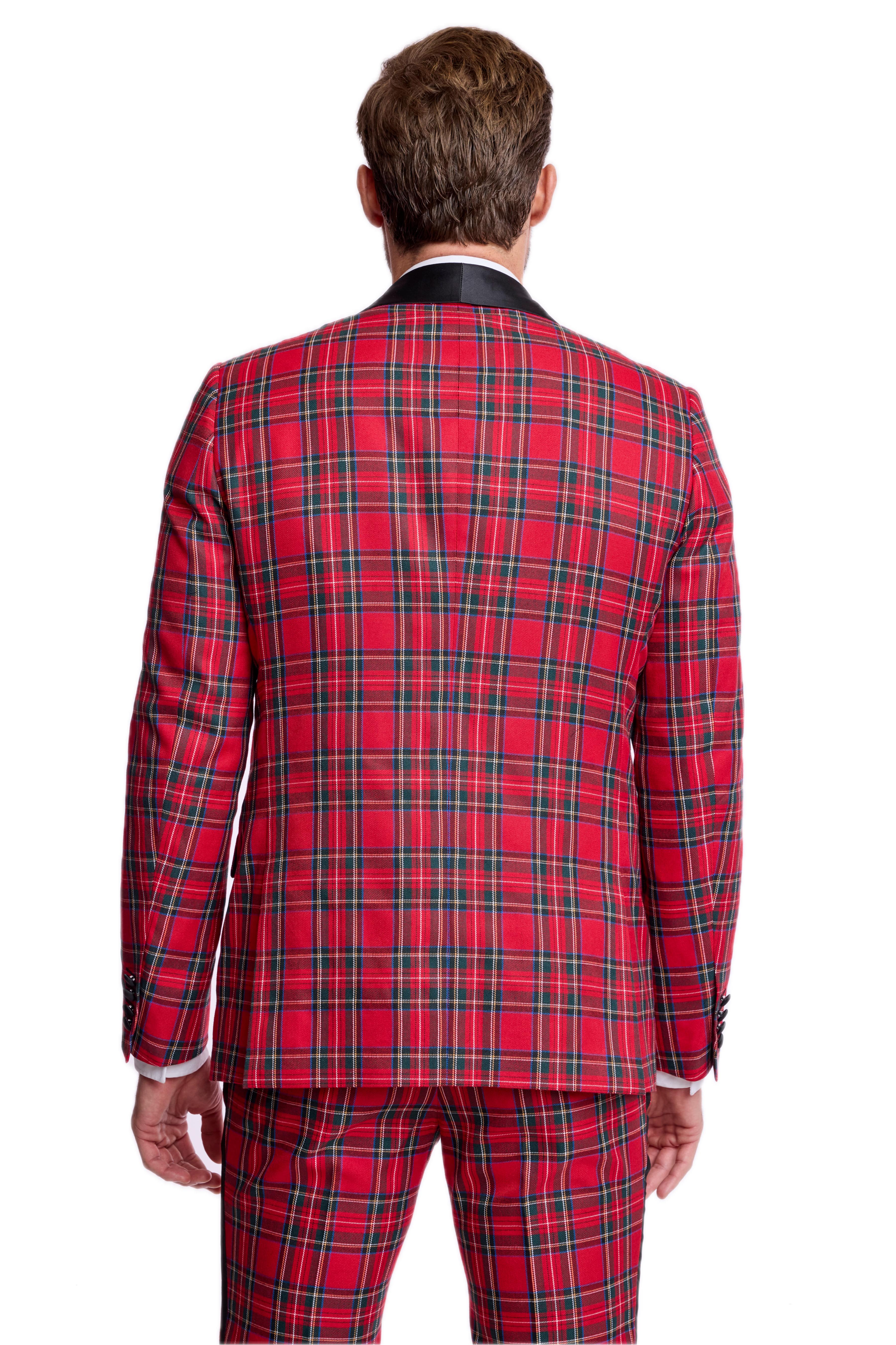 Osborne Shawl Tux Jacket - slim - Red Royal Tartan