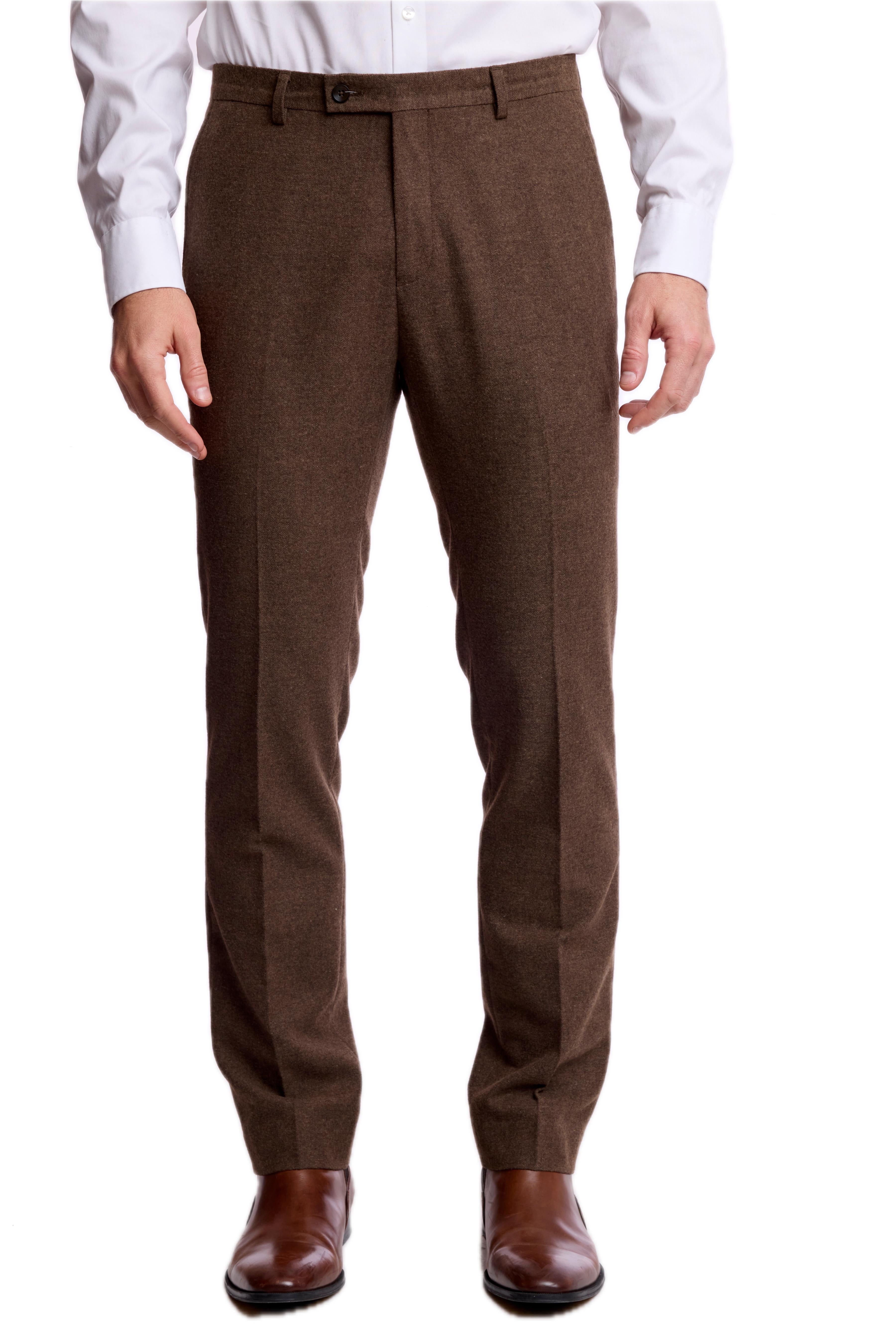 Downing Pants - slim - Brown Tweed