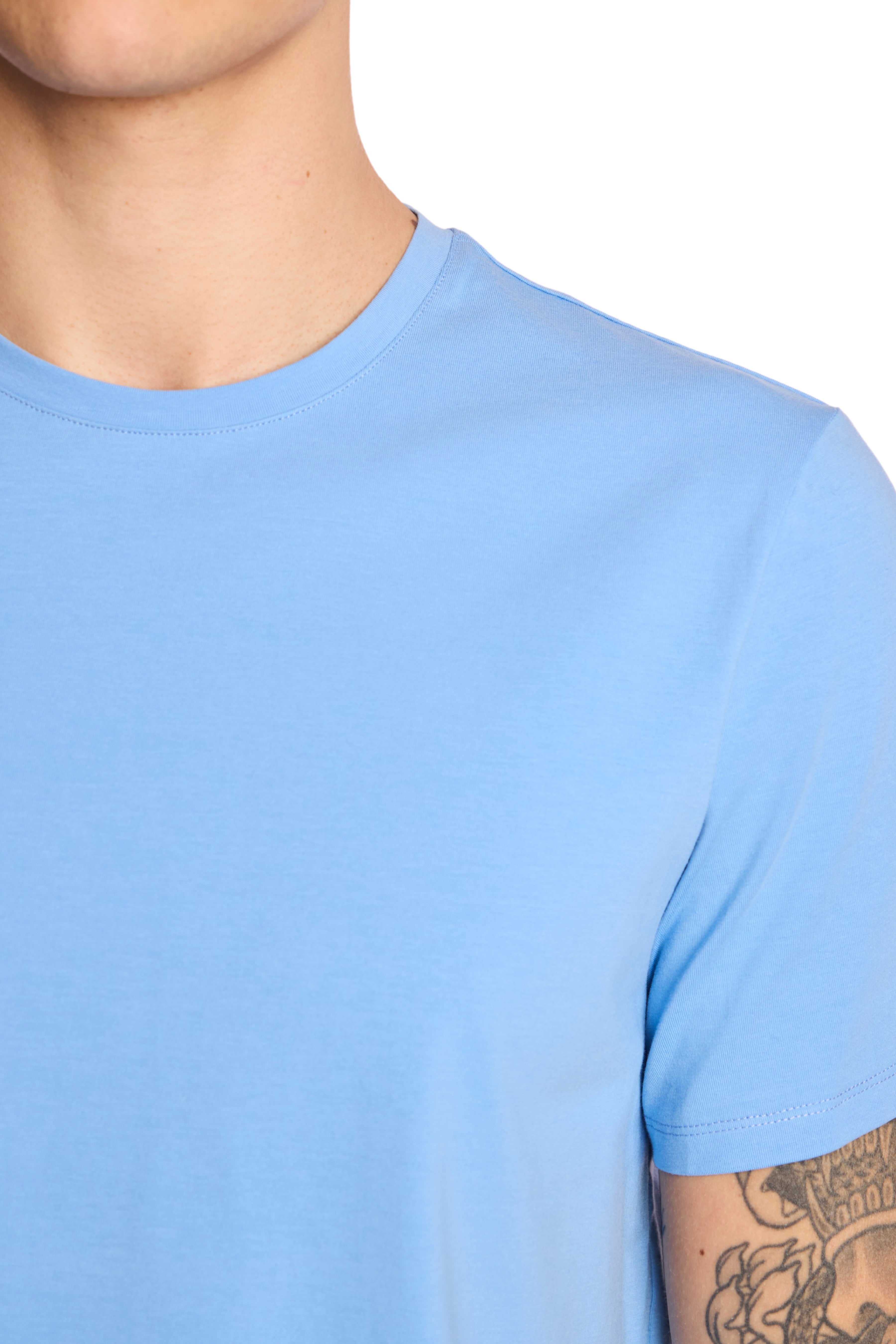 Lucas Crewneck T-Shirt - Easy Blue