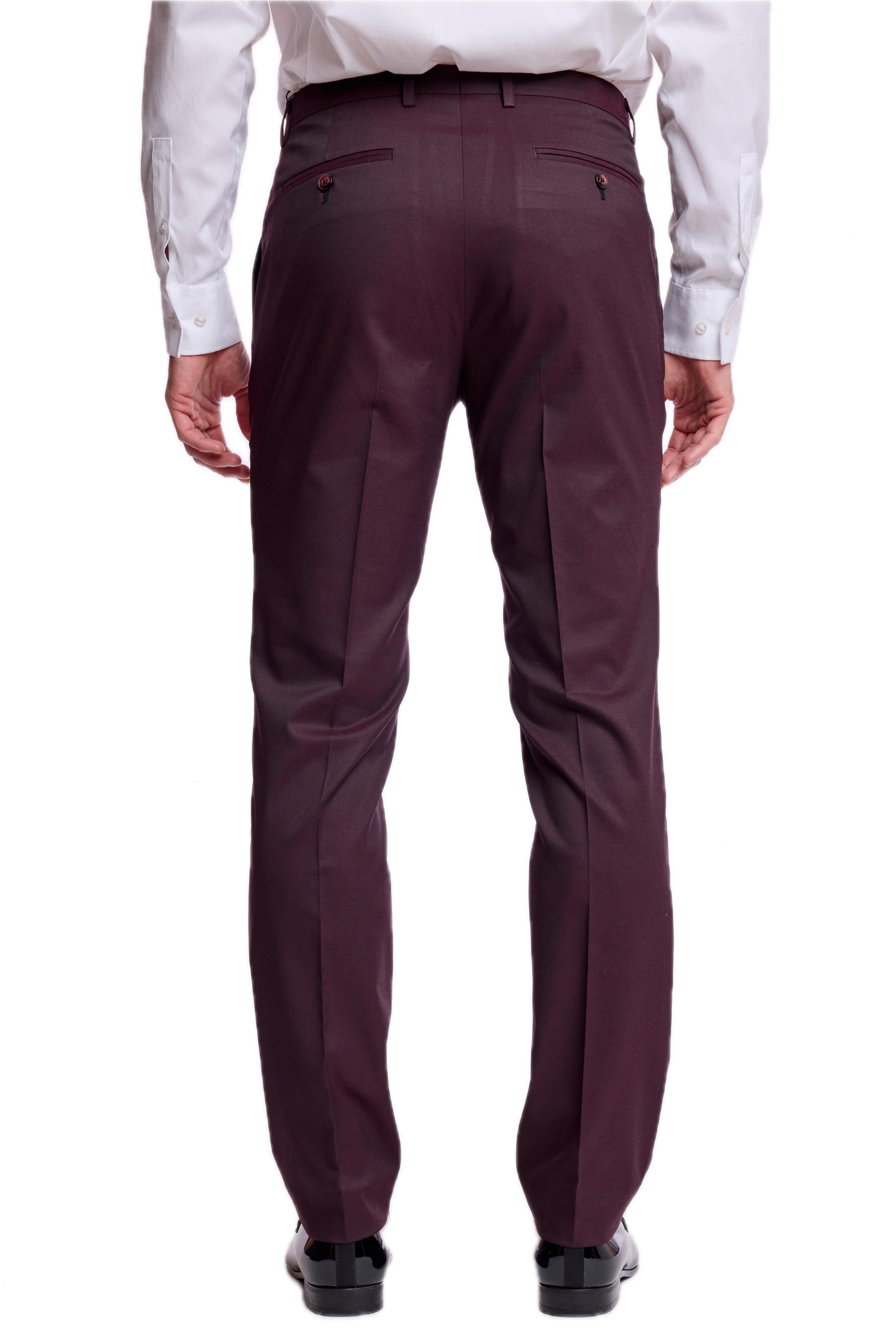 Downing Pants - slim - Deep Burgundy