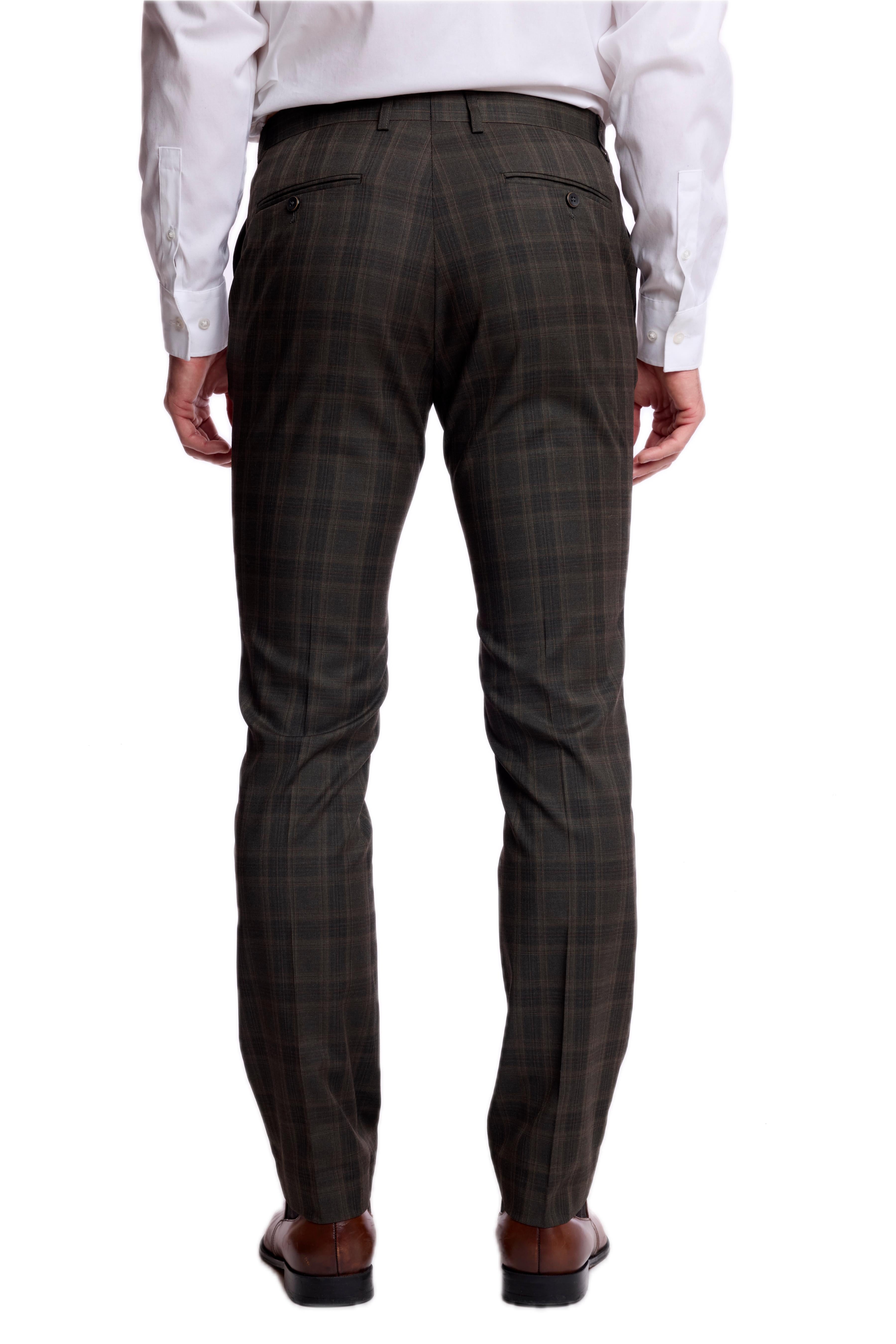 Downing Pants - slim - Dark Army Check