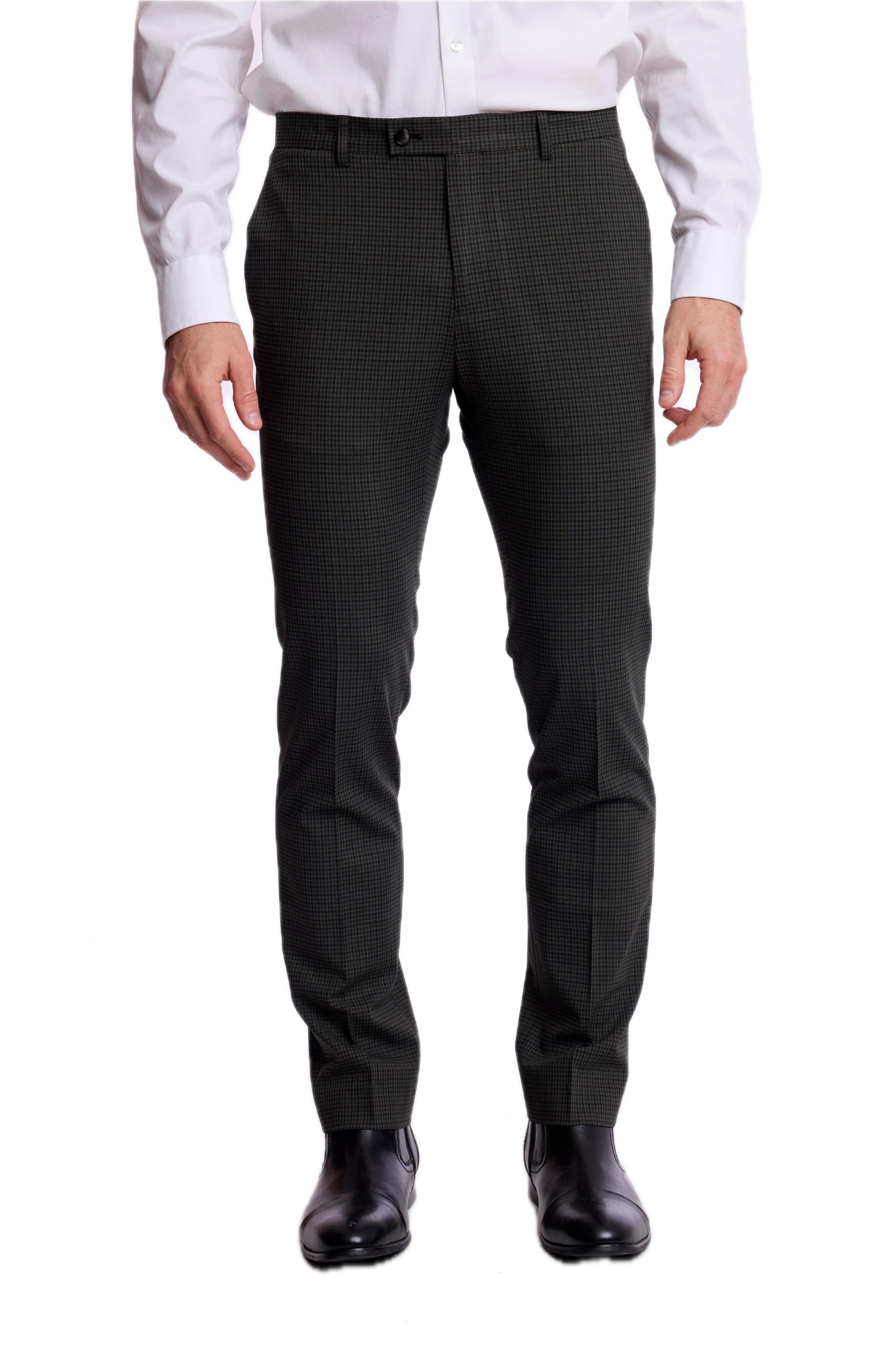 Downing Pants - slim - Green Navy Black Gingham