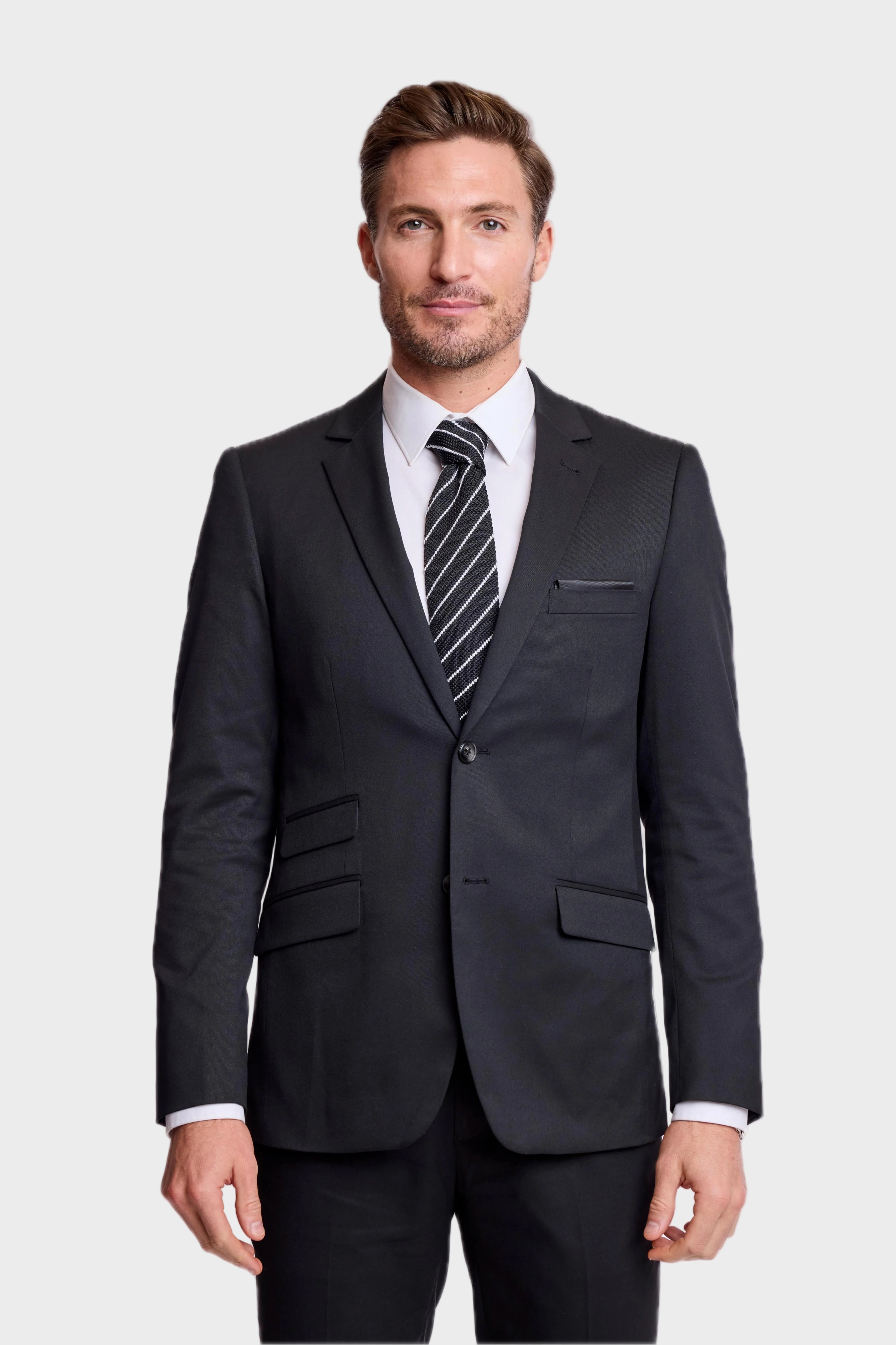 Dover Notch Jacket - slim - Solid Black