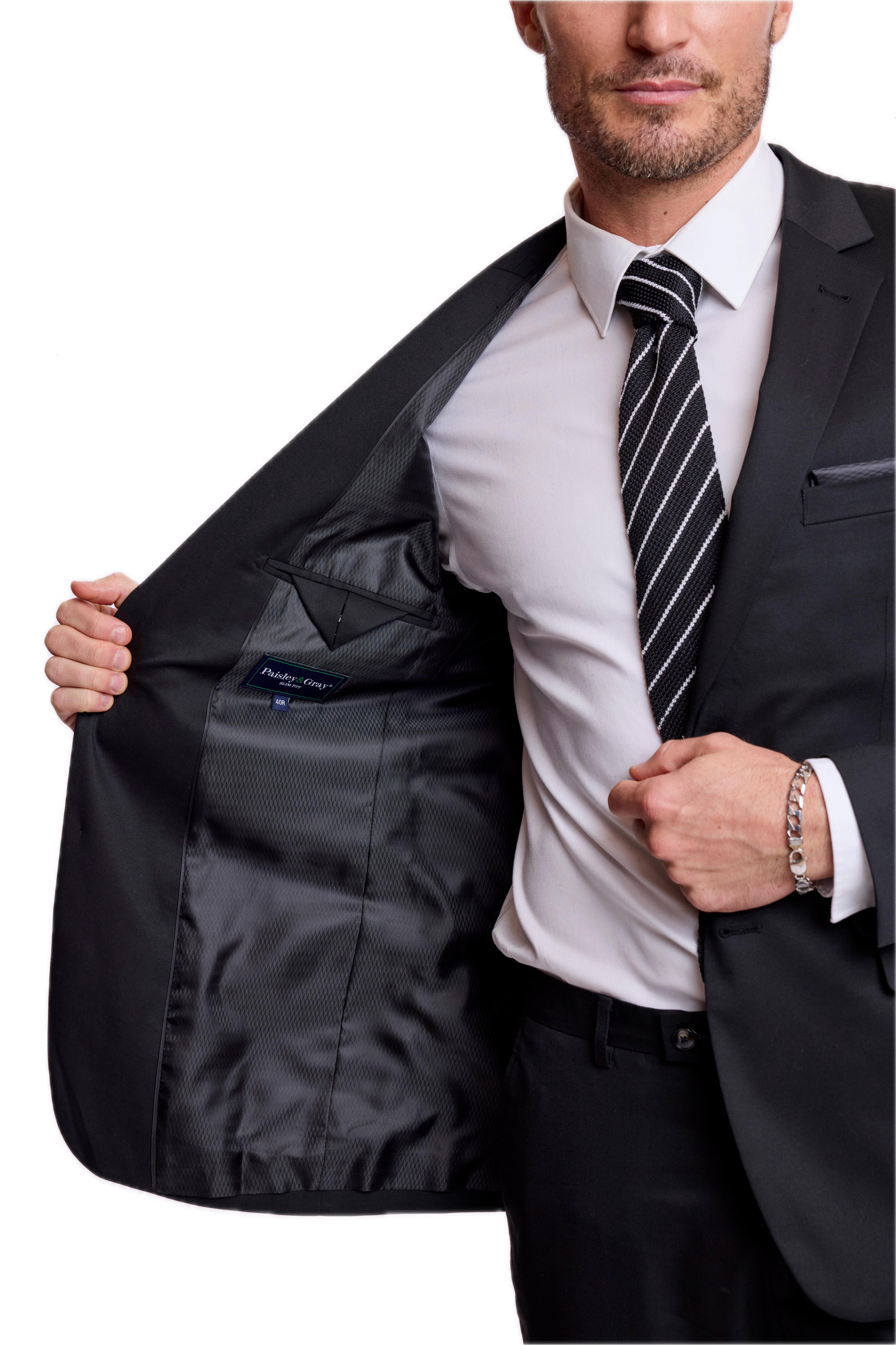 Dover Notch Jacket - slim - Solid Black