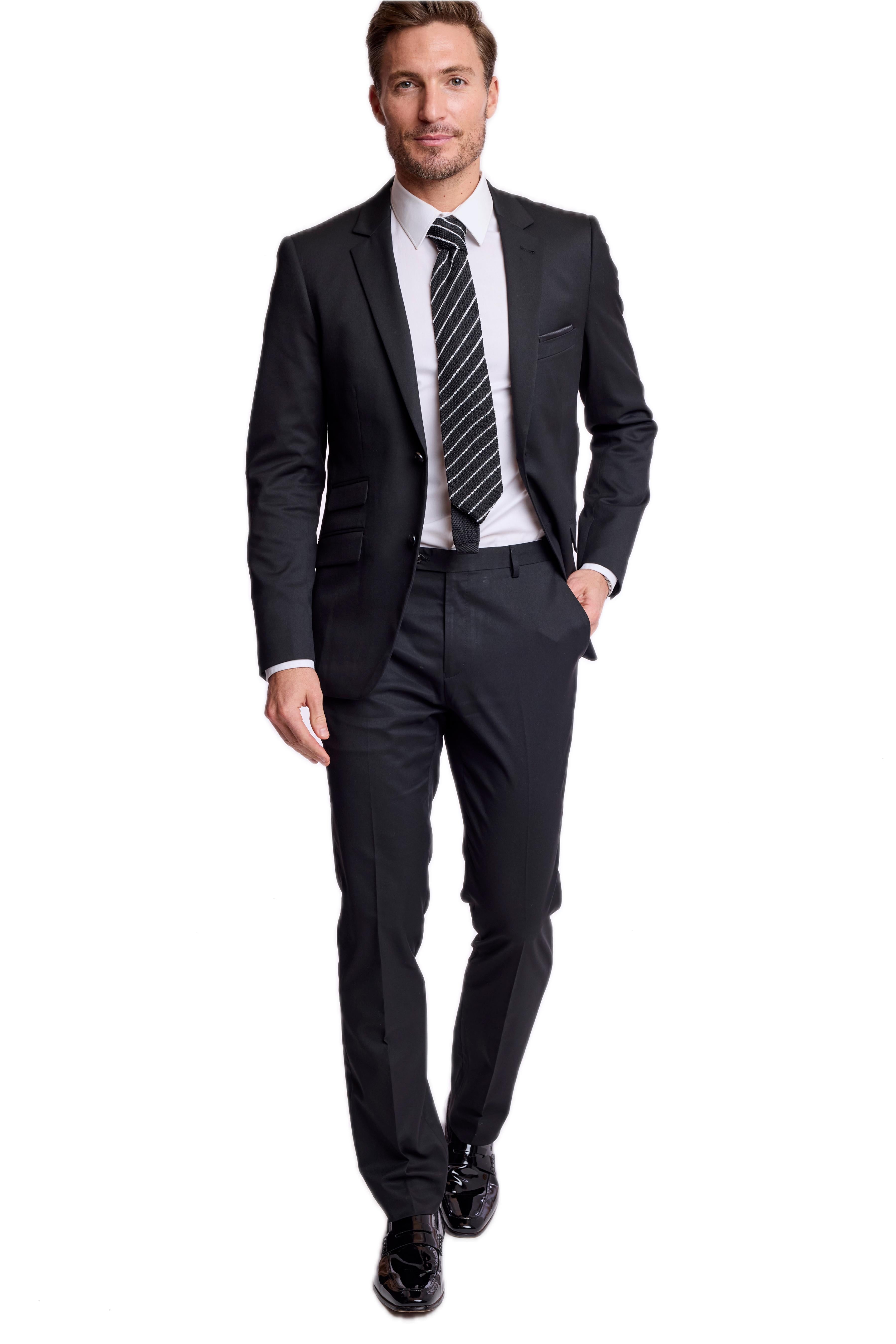 Dover Notch Jacket - slim - Solid Black