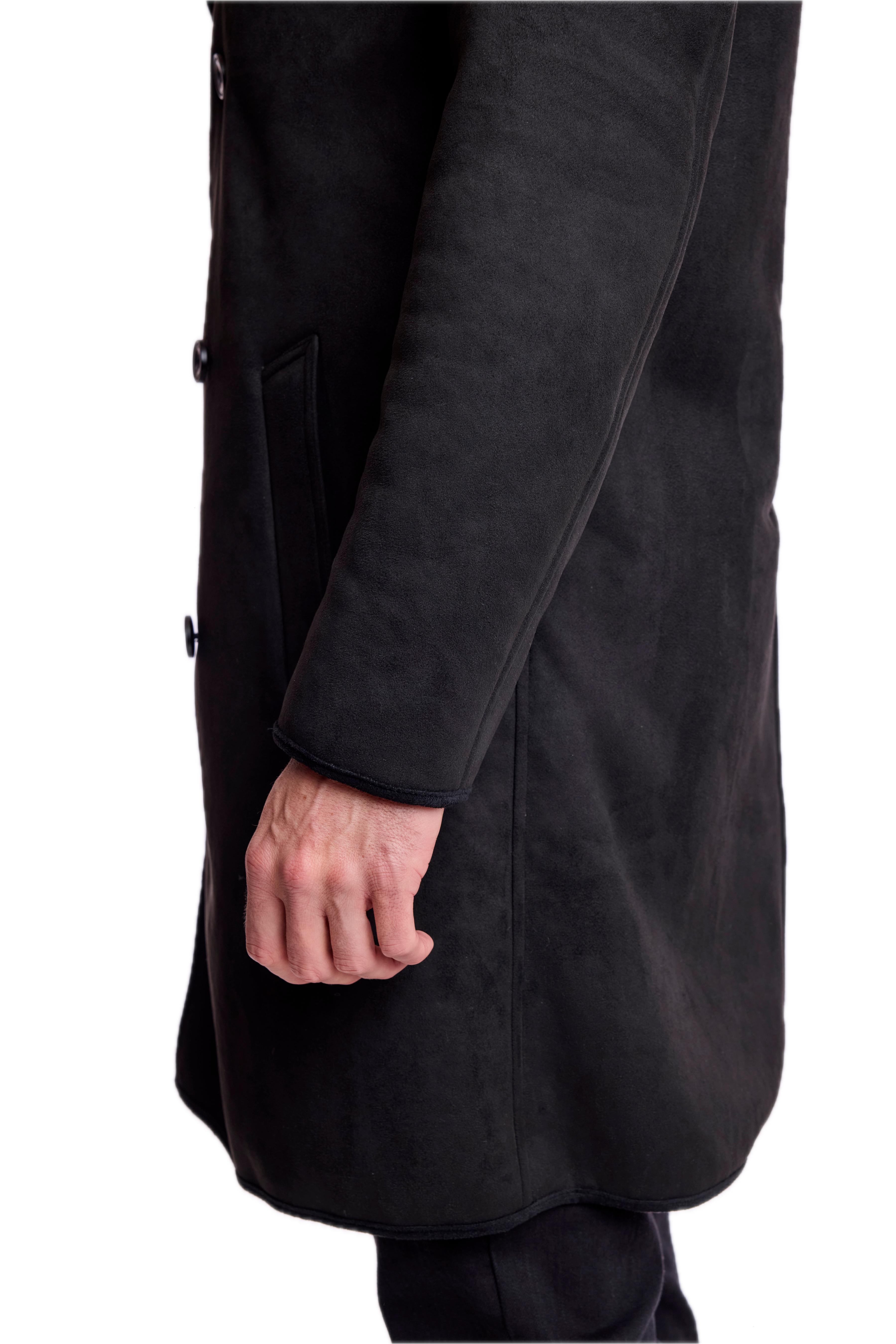 DB Faux Shearling Overcoat - slim - Blackout