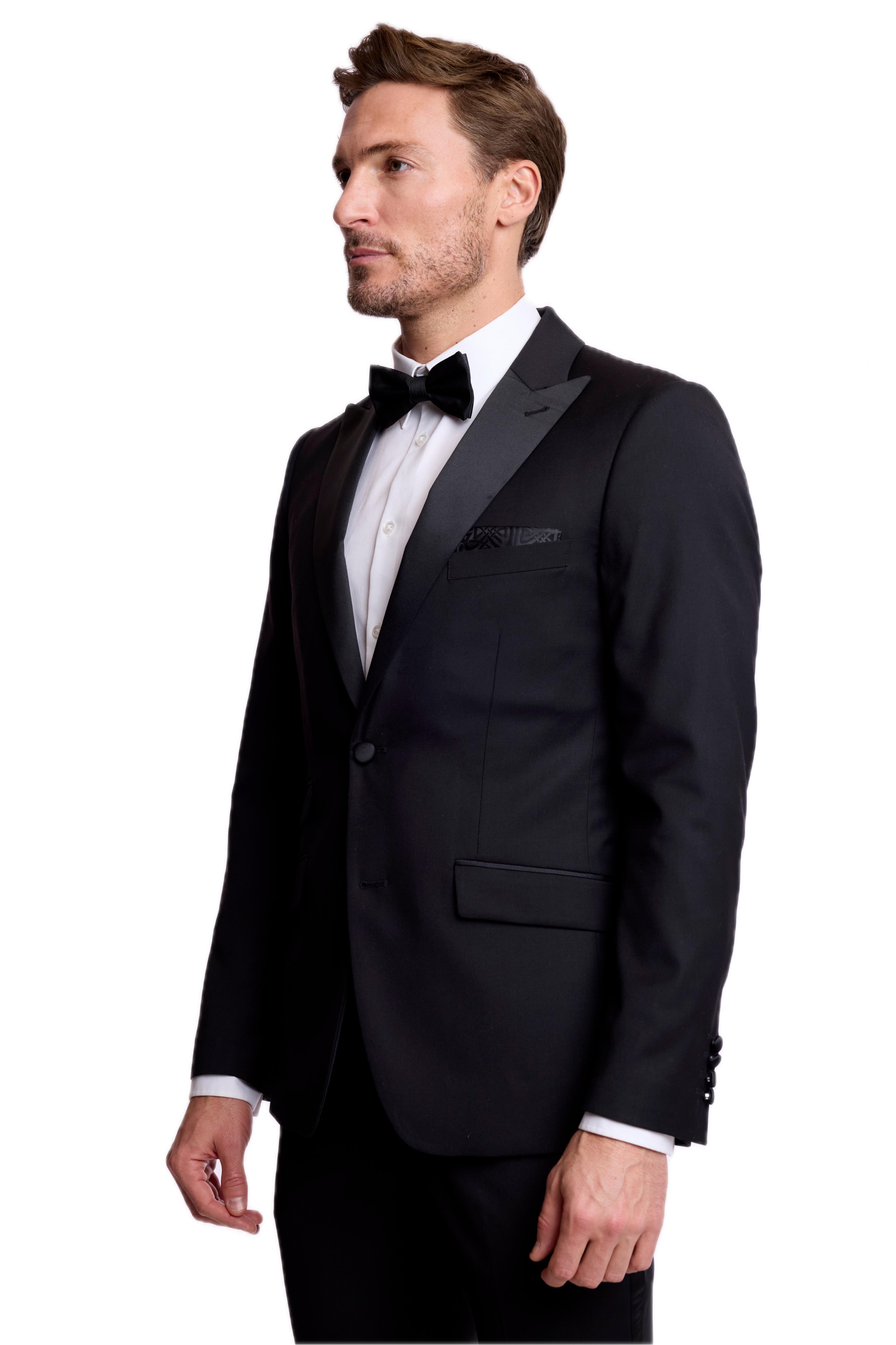 Kyle Big Peak Stretch Tux Jacket - slim - New Black
