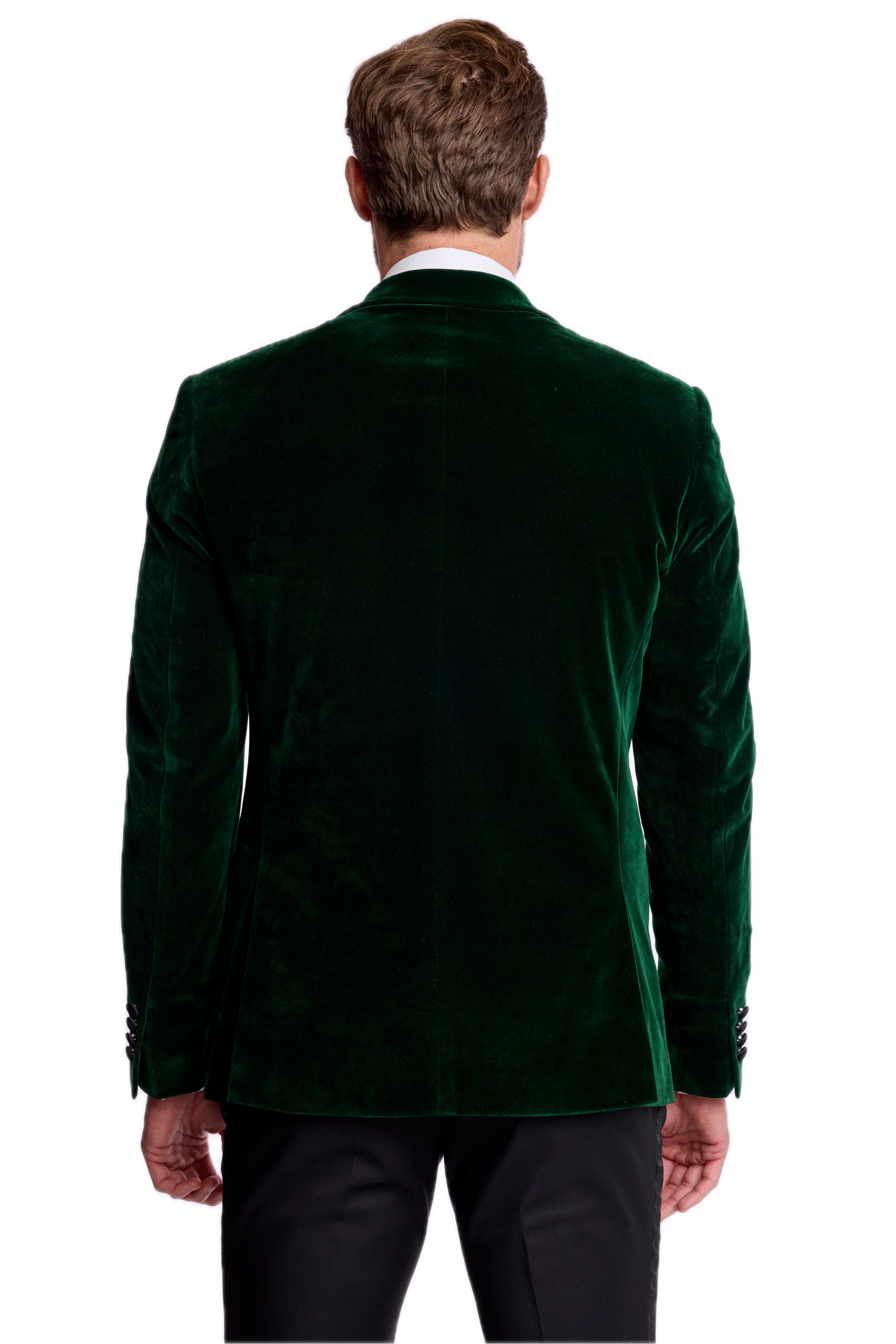Kyle Big Peak Tux Jacket - slim - Green Velvet