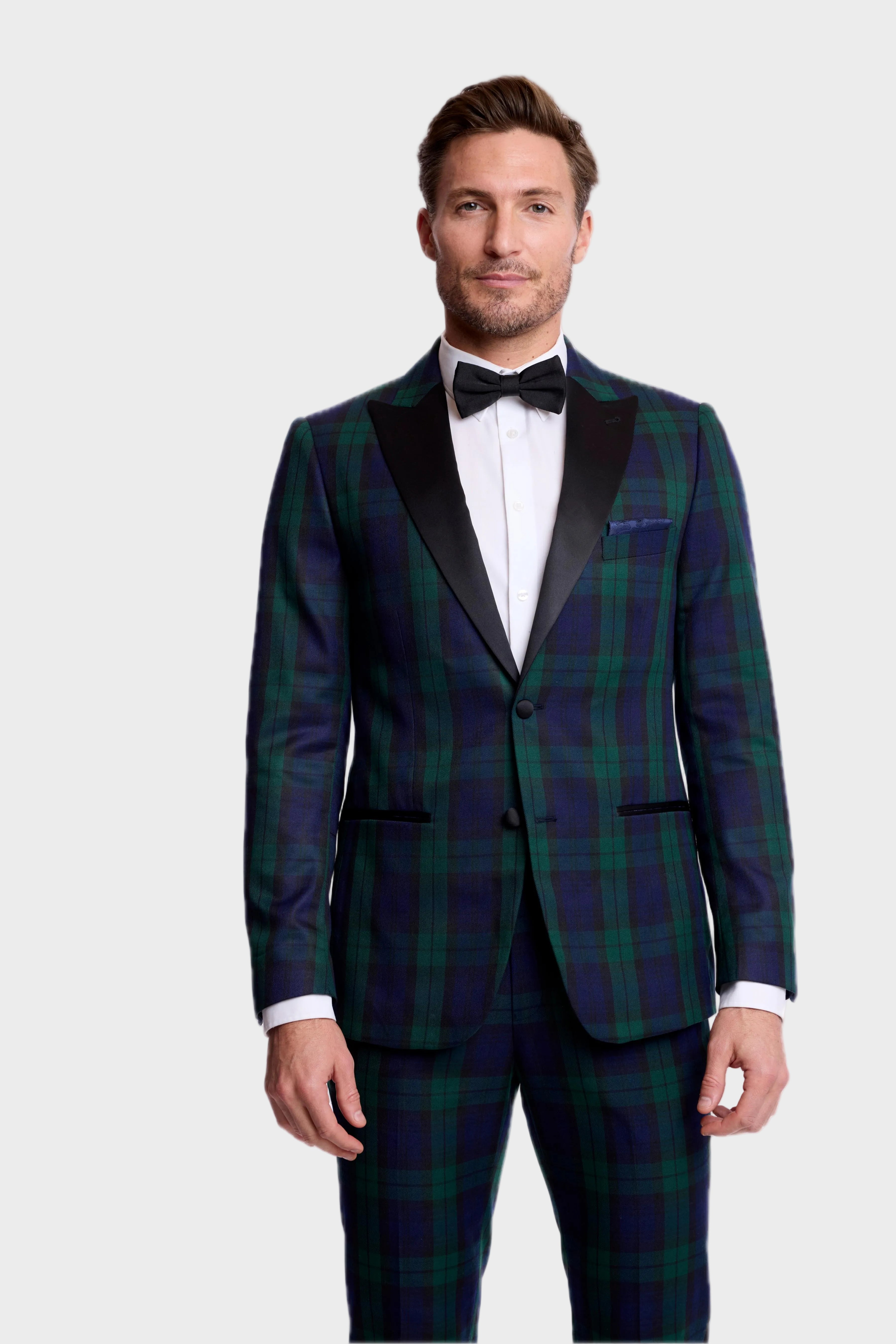 Kyle Big Peak Tux Jacket - slim - Black Watch Tartan