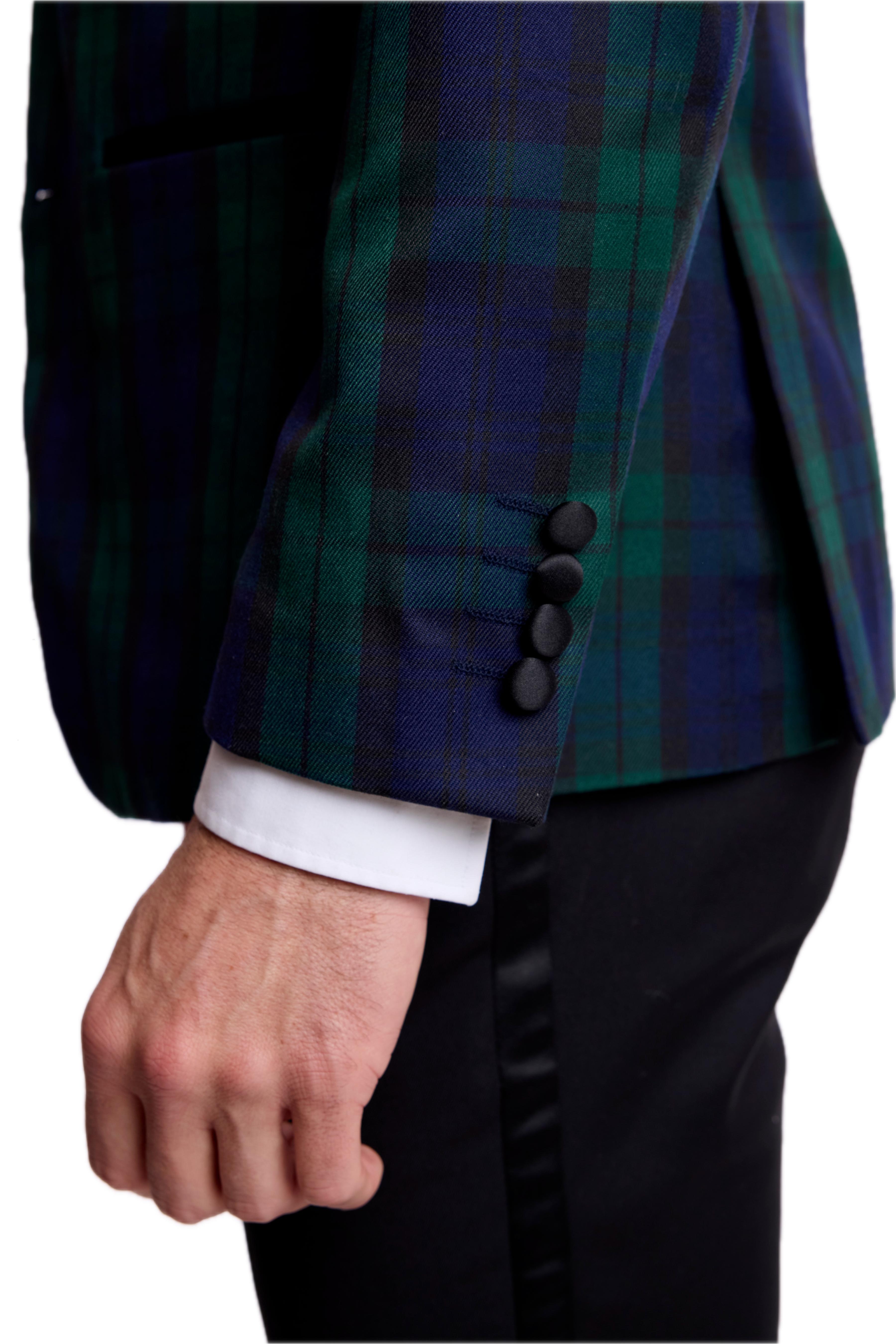 Kyle Big Peak Tux Jacket - slim - Black Watch Tartan