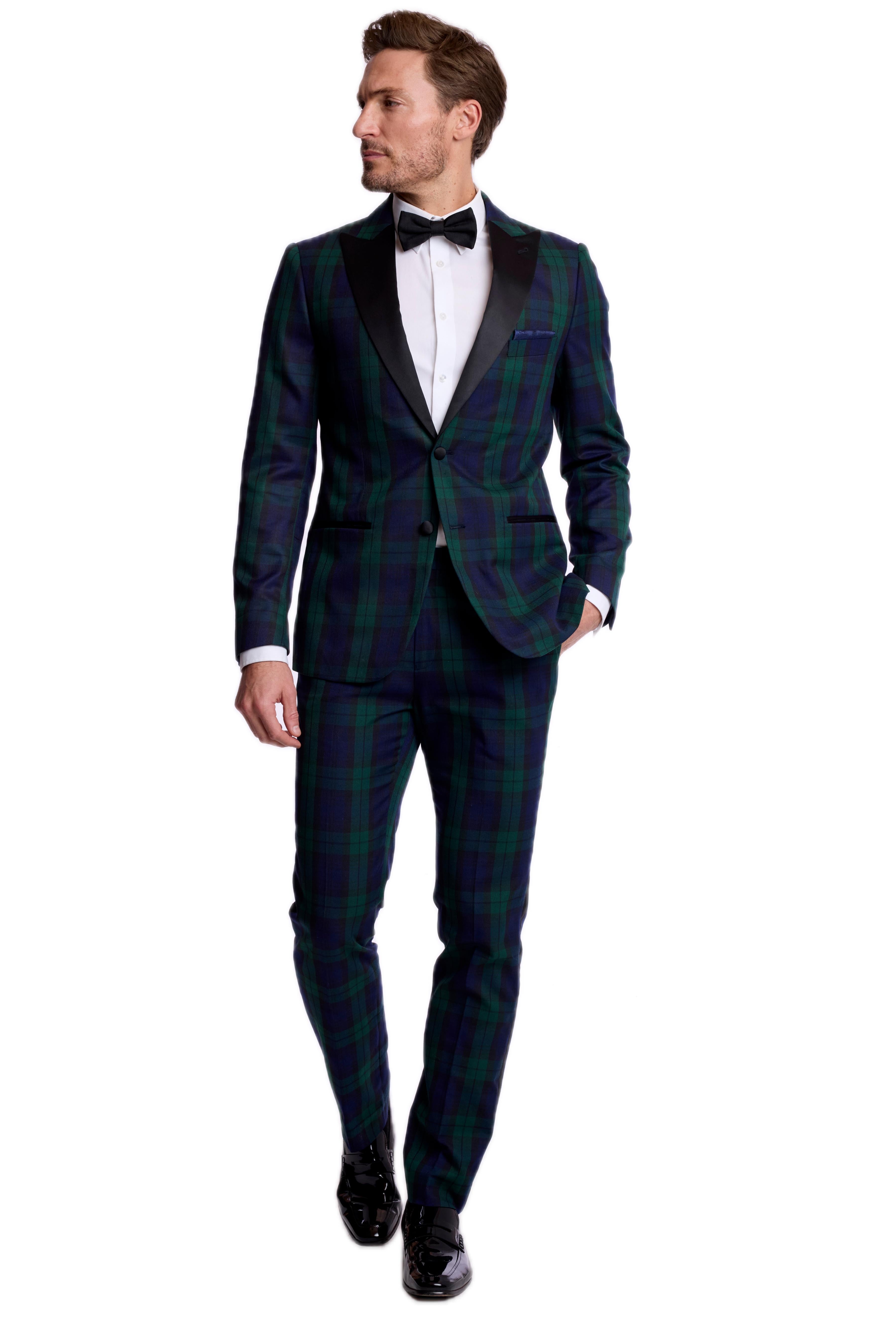 Kyle Big Peak Tux Jacket - slim - Black Watch Tartan