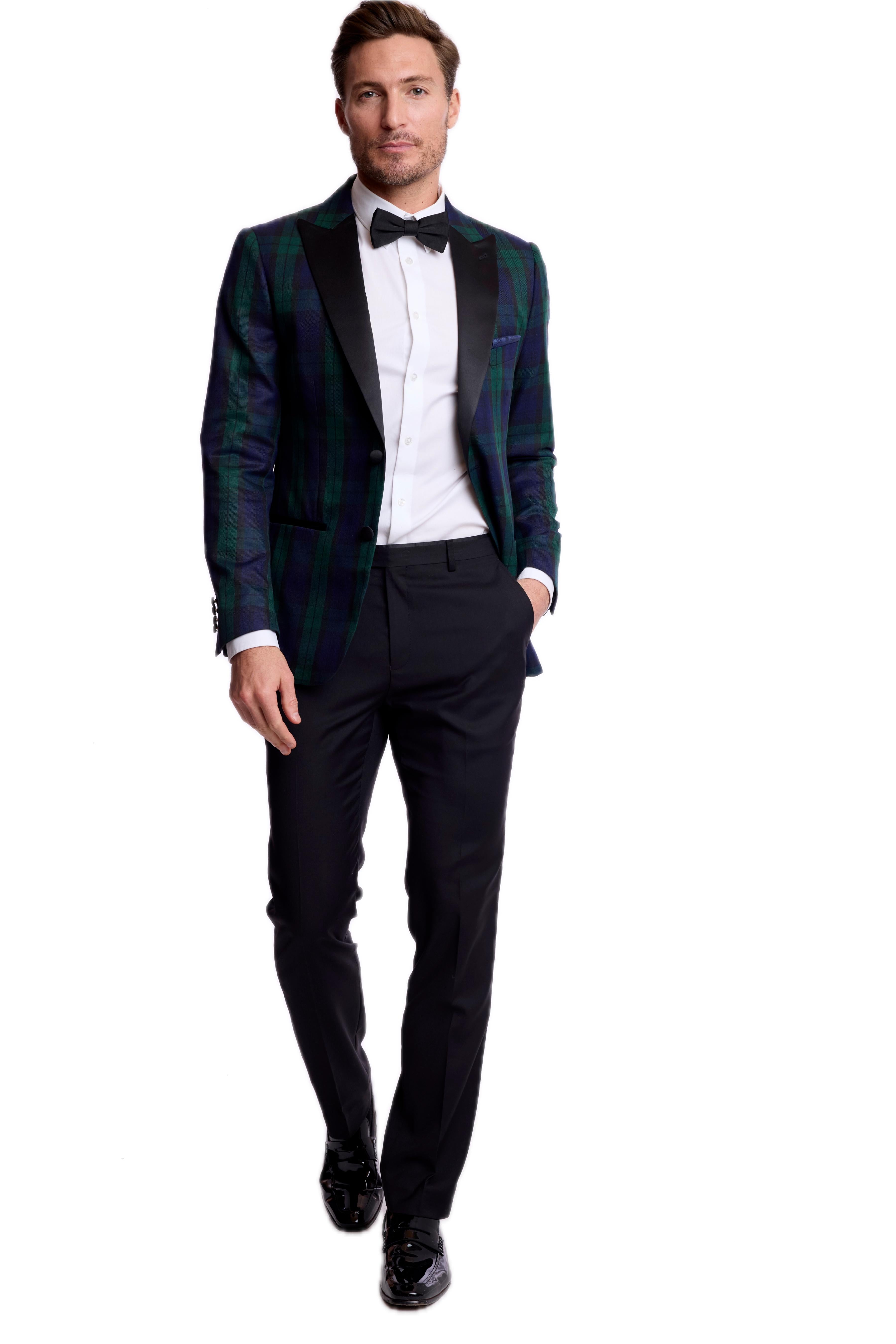 Kyle Big Peak Tux Jacket - slim - Black Watch Tartan