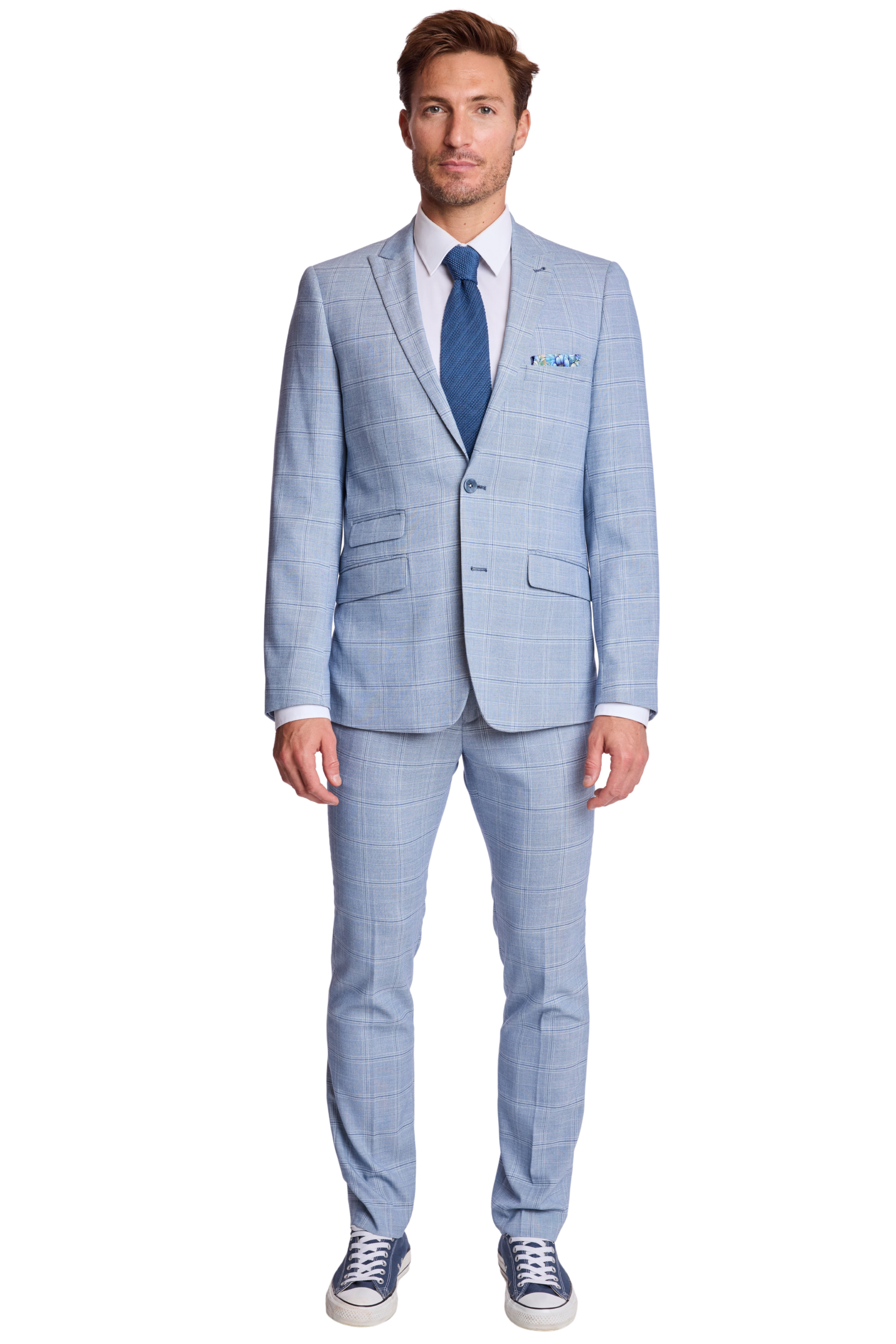 Ashton Peak Jacket - slim - Blue White Check