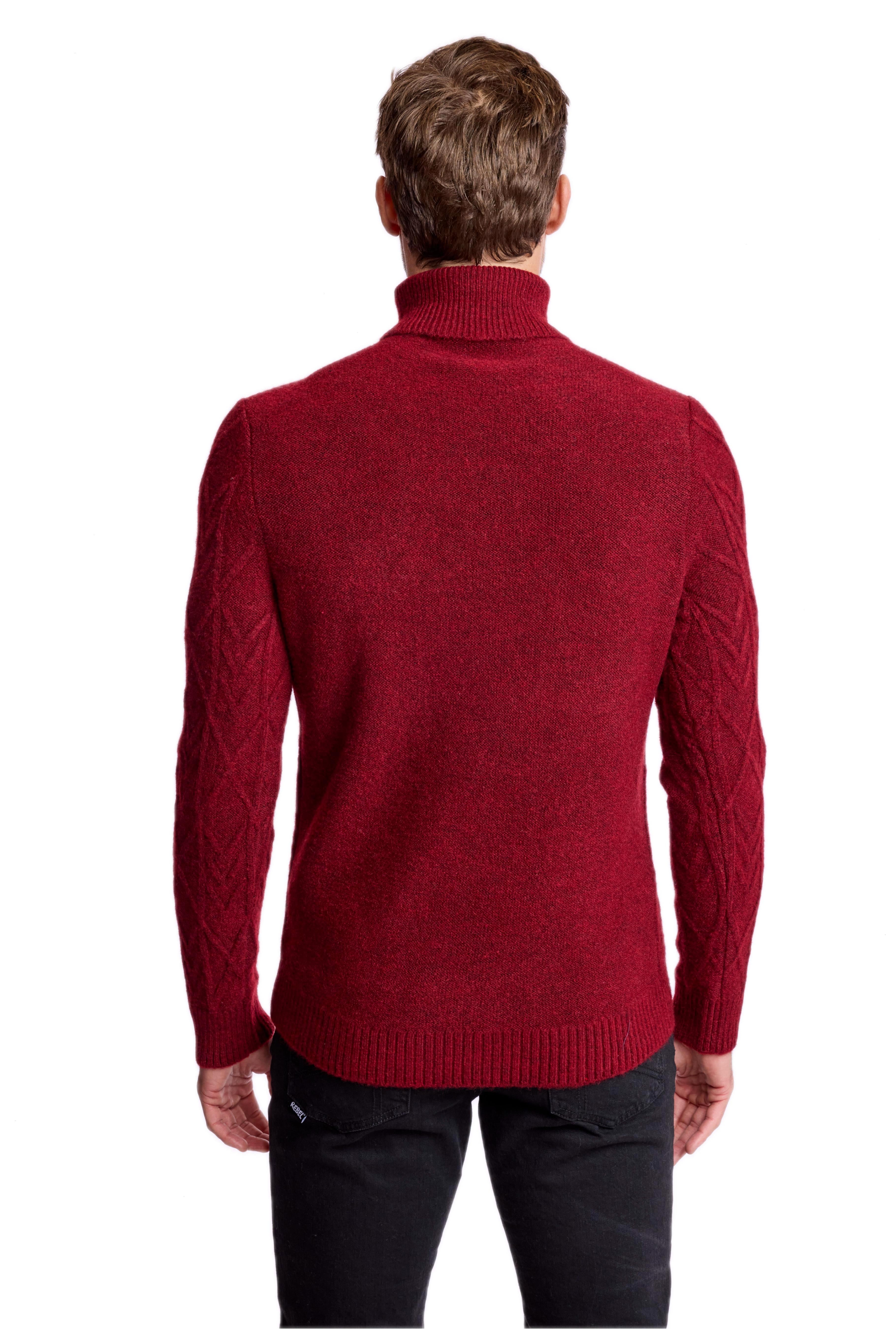 Chunky Turtleneck - Burgundy Bordeaux