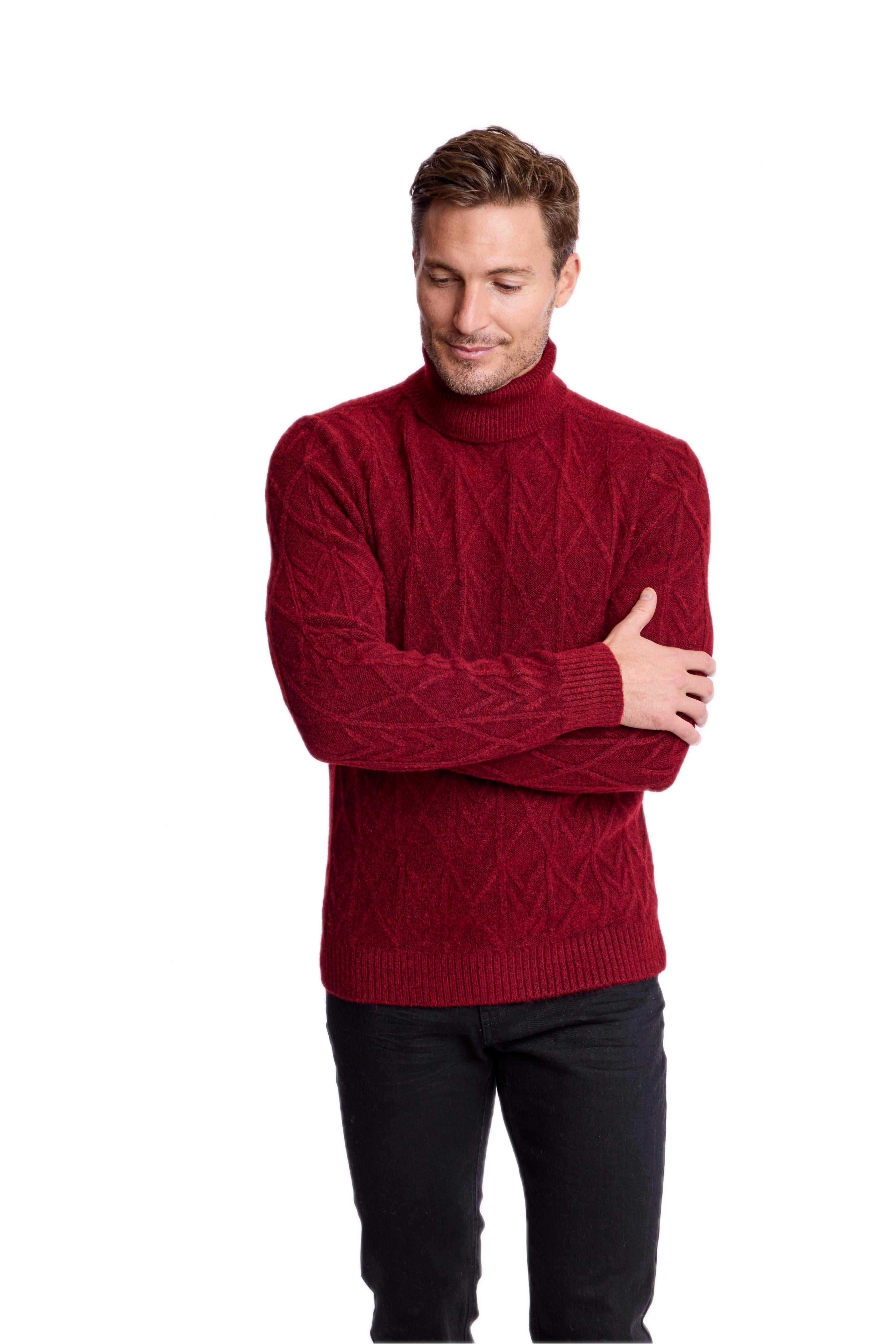 Chunky Turtleneck - Burgundy Bordeaux