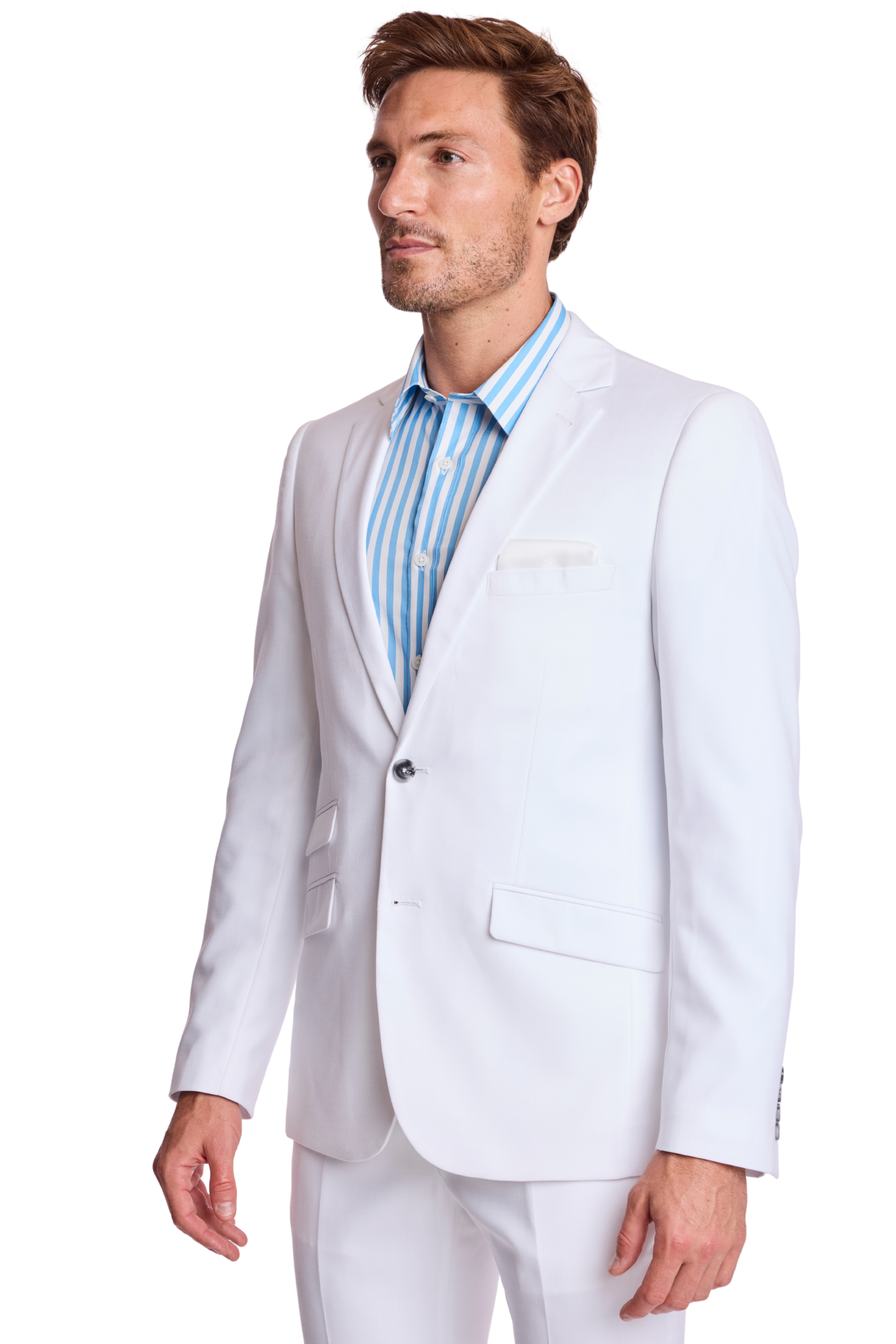 Dover Notch Jacket - slim - White Sharkskin