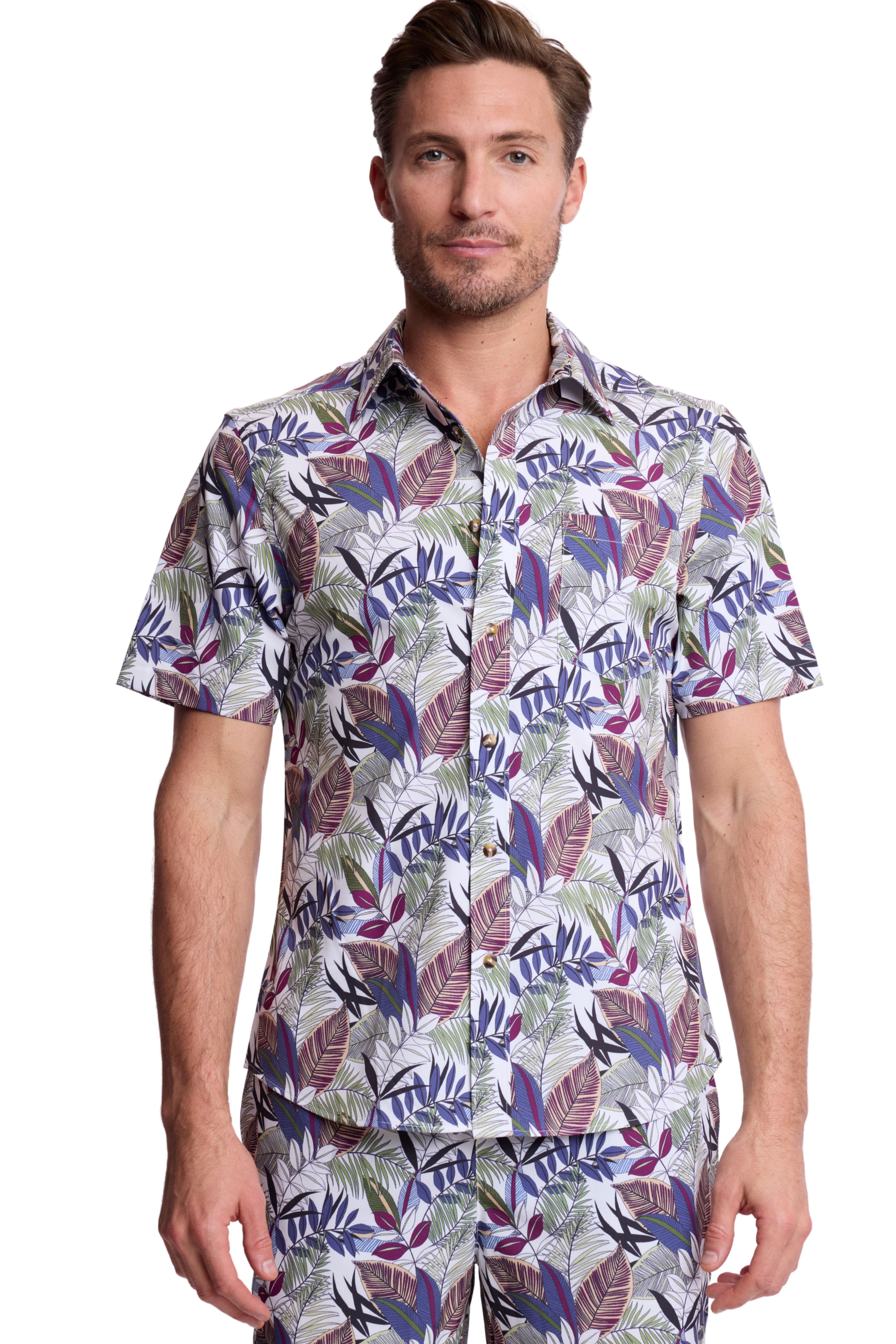 Gilby Swim Shirt - Multi Leaf