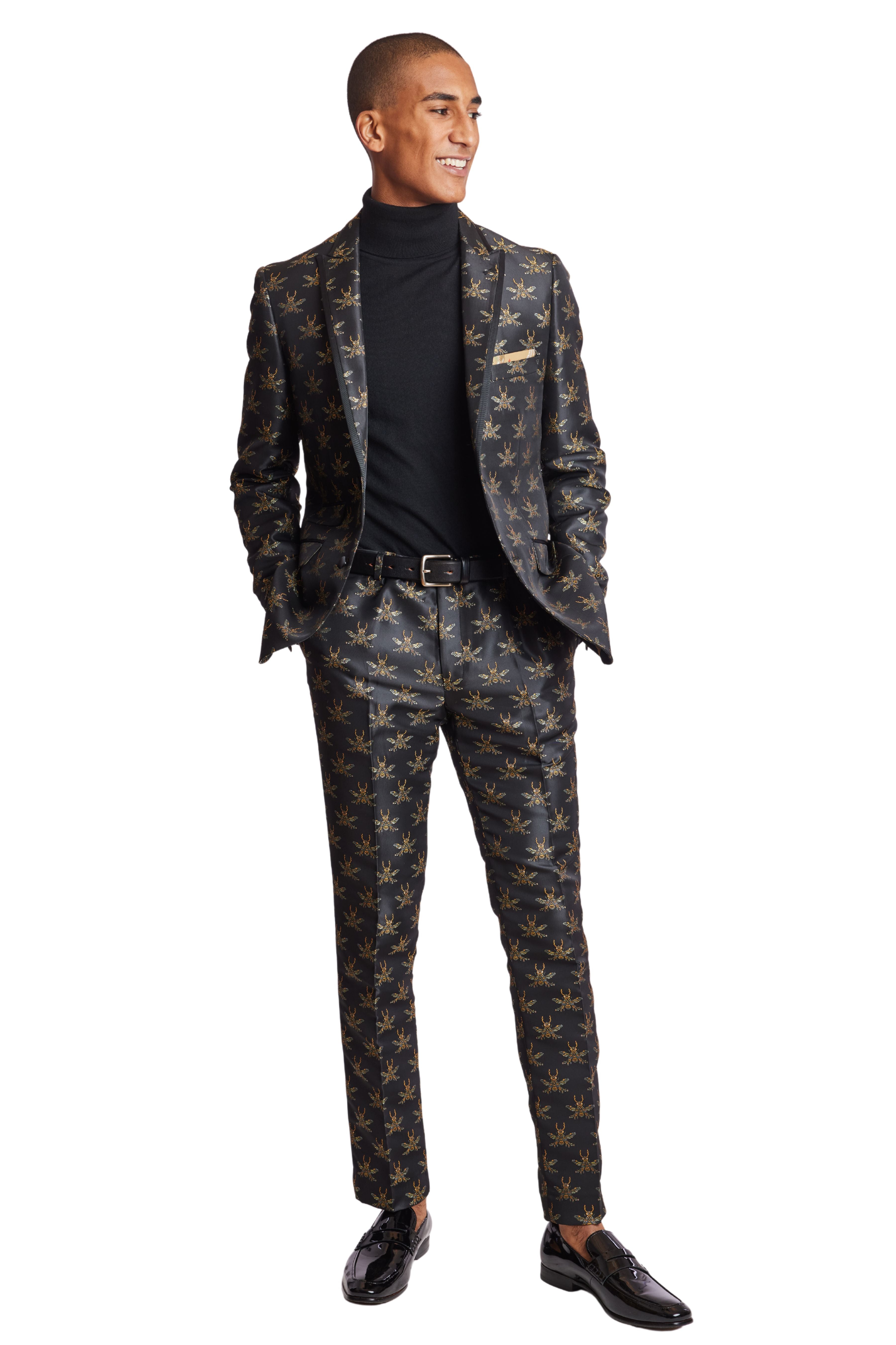 Grosvenor Peak Tux Jacket - slim - Black Bees