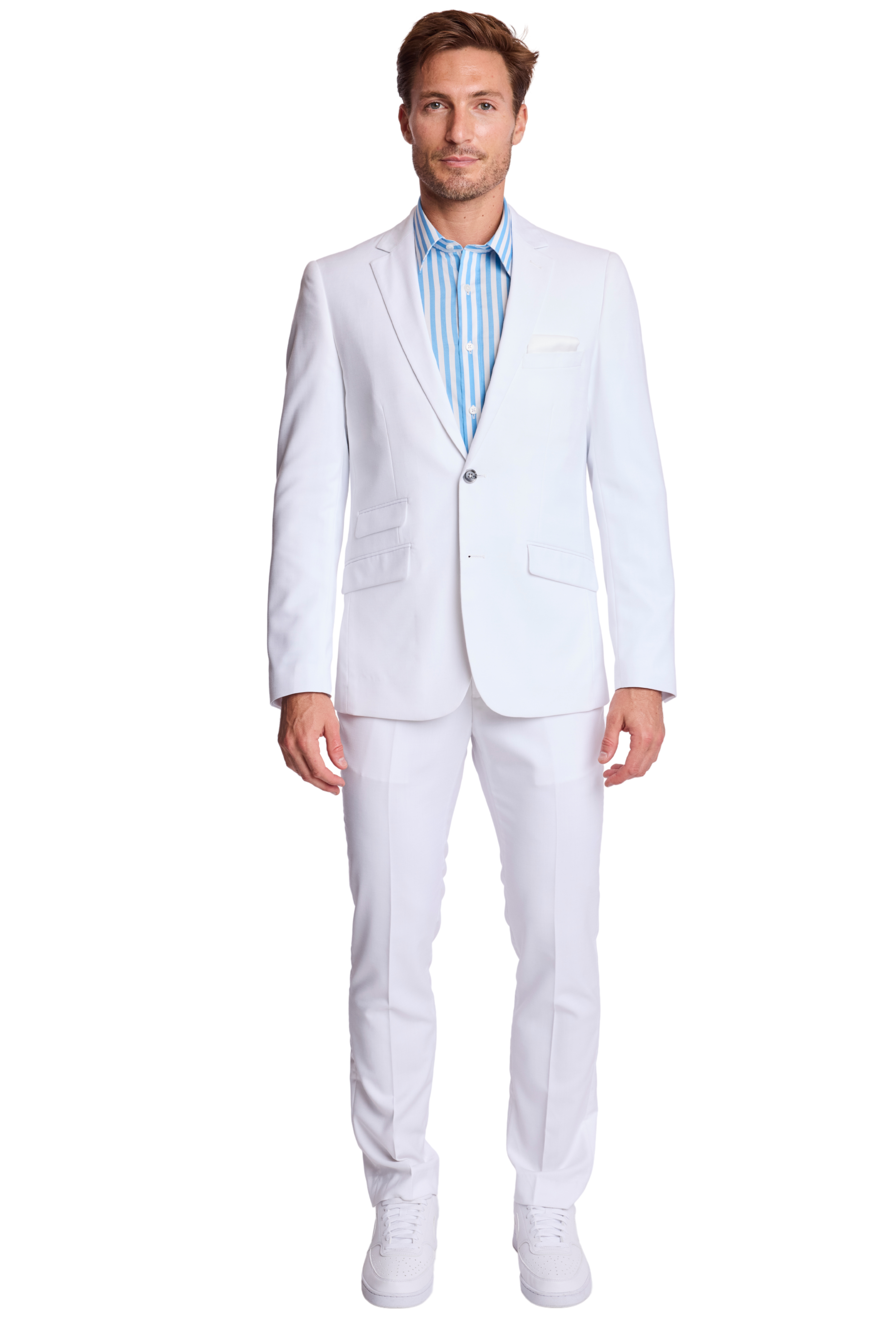 Dover Notch Jacket - slim - White Sharkskin