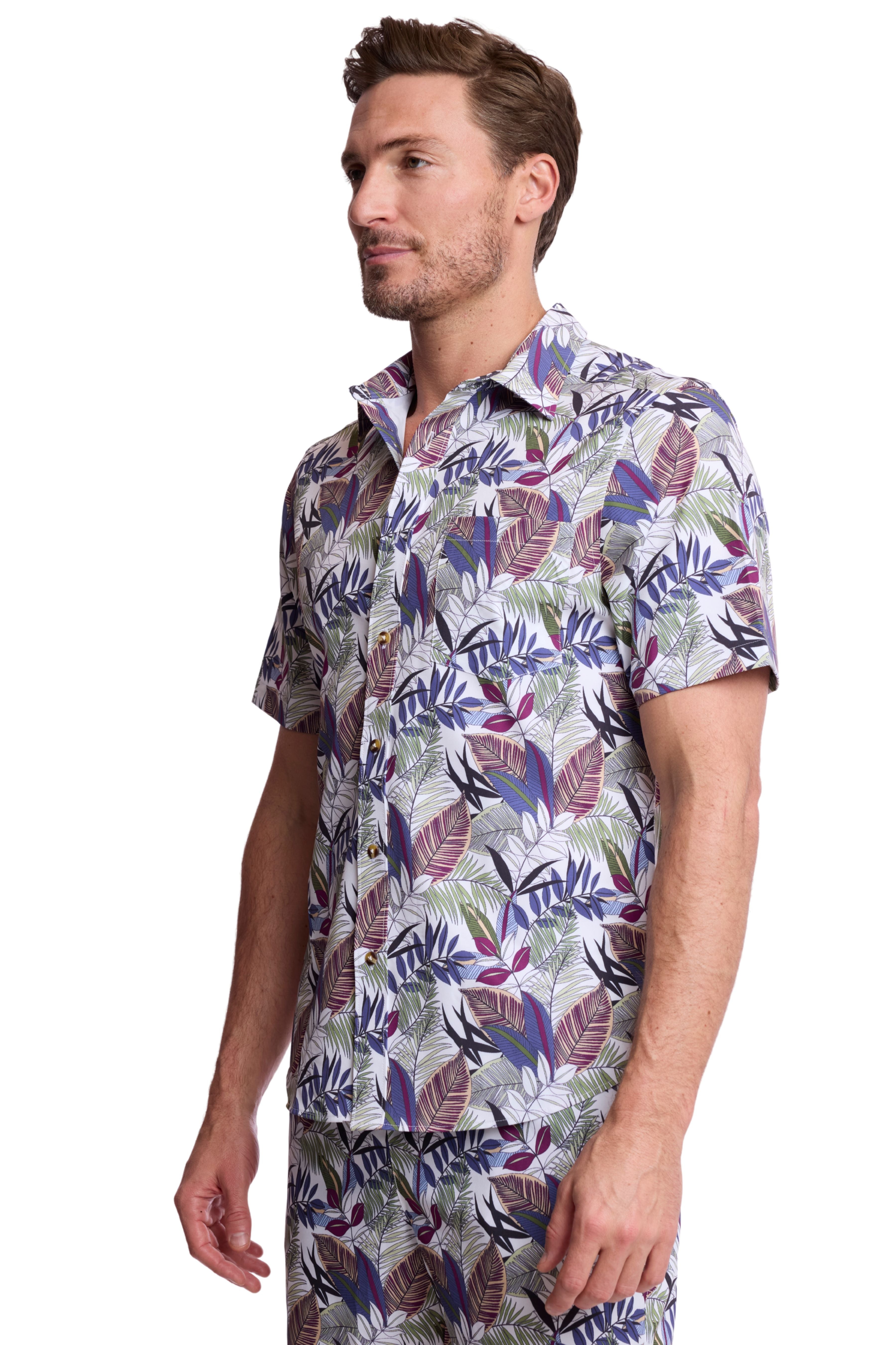 Gilby Swim Shirt - Multi Leaf