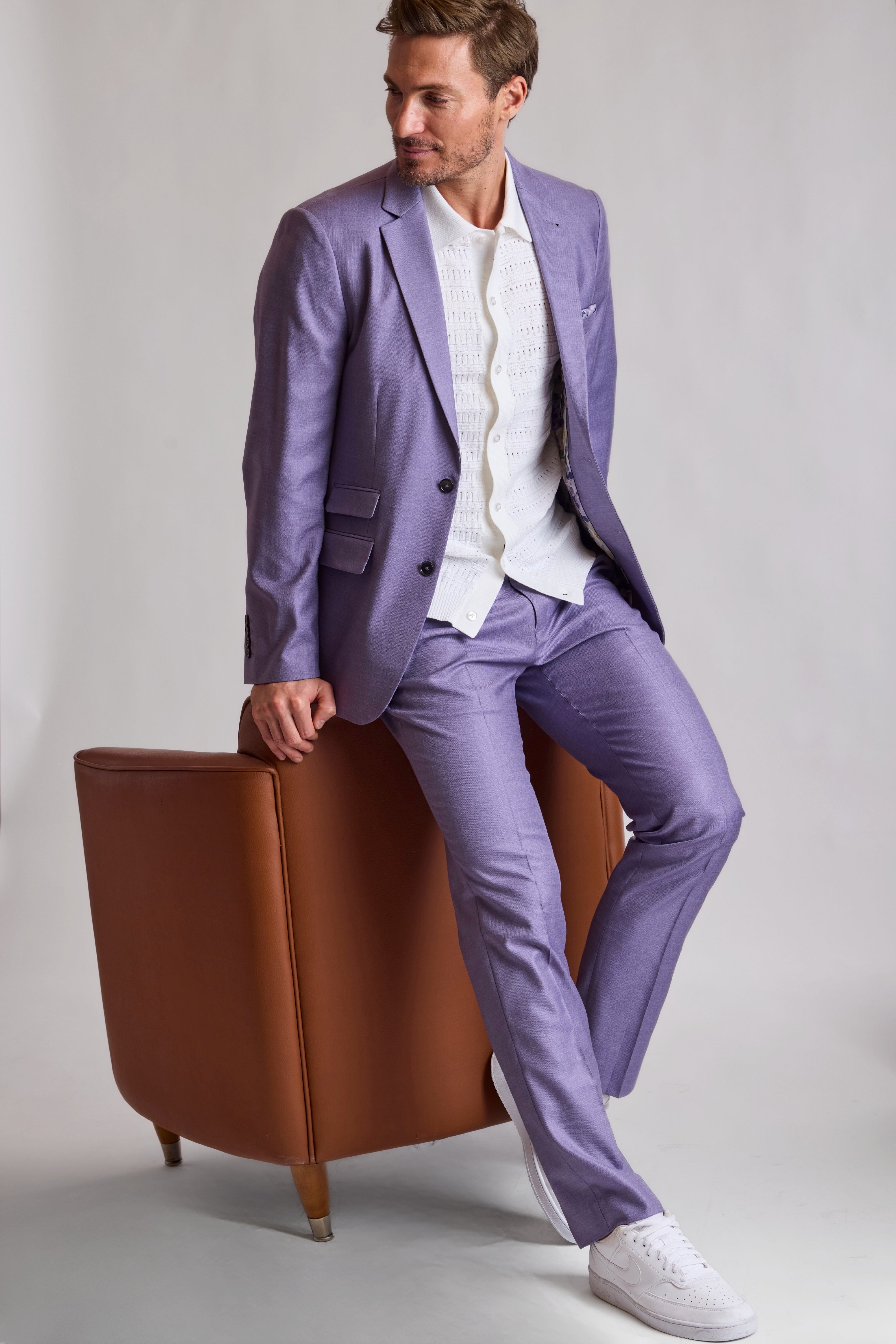 Dover Notch Jacket - slim - Lavender Shark