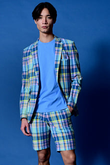  Felix Shorts - slim - Pink Yellow Madras