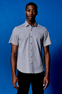  S/S Sawyer Shirt - Navy Tan Floral