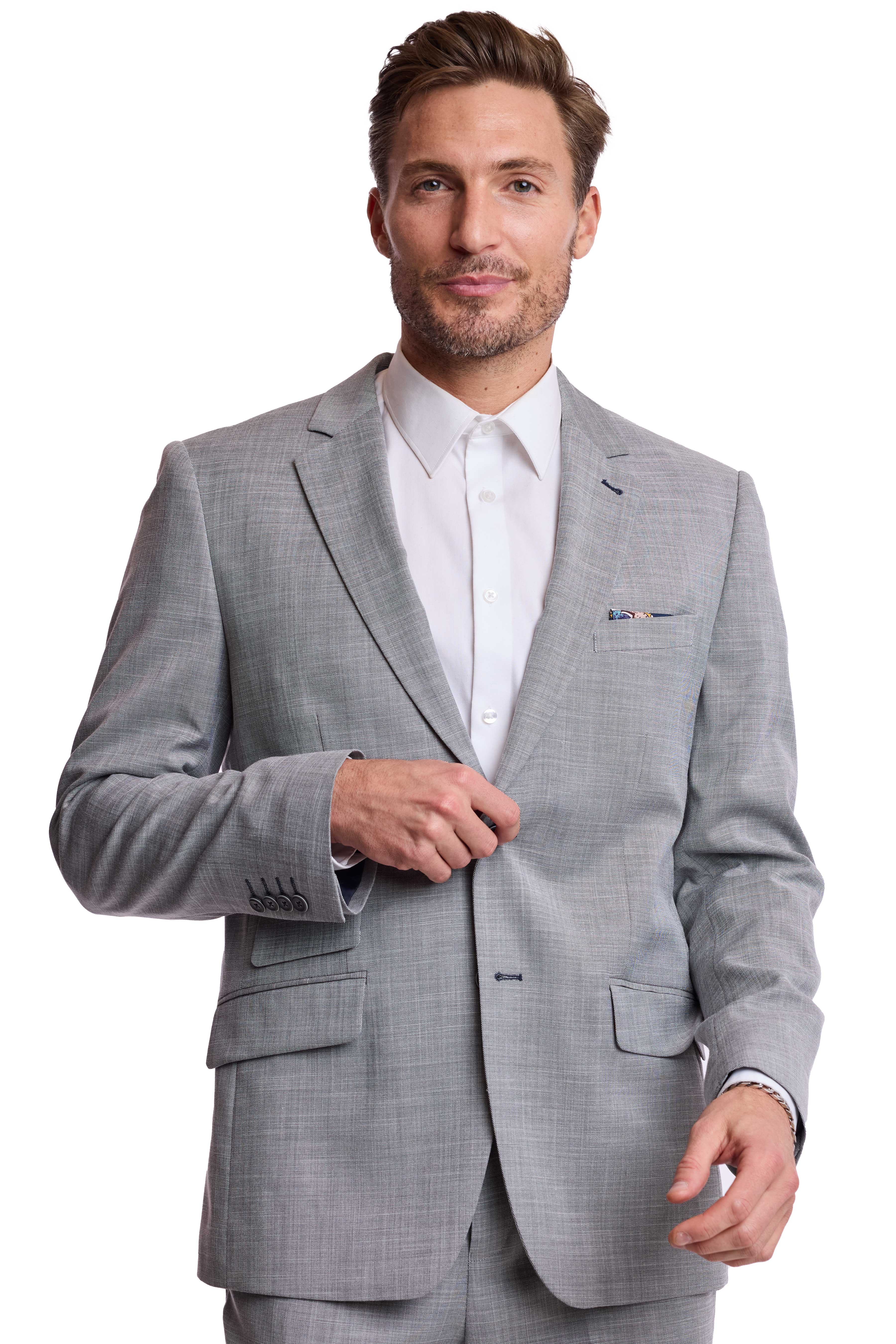 Modern Fit - Dover Notch Jacket - Light Grey Shark