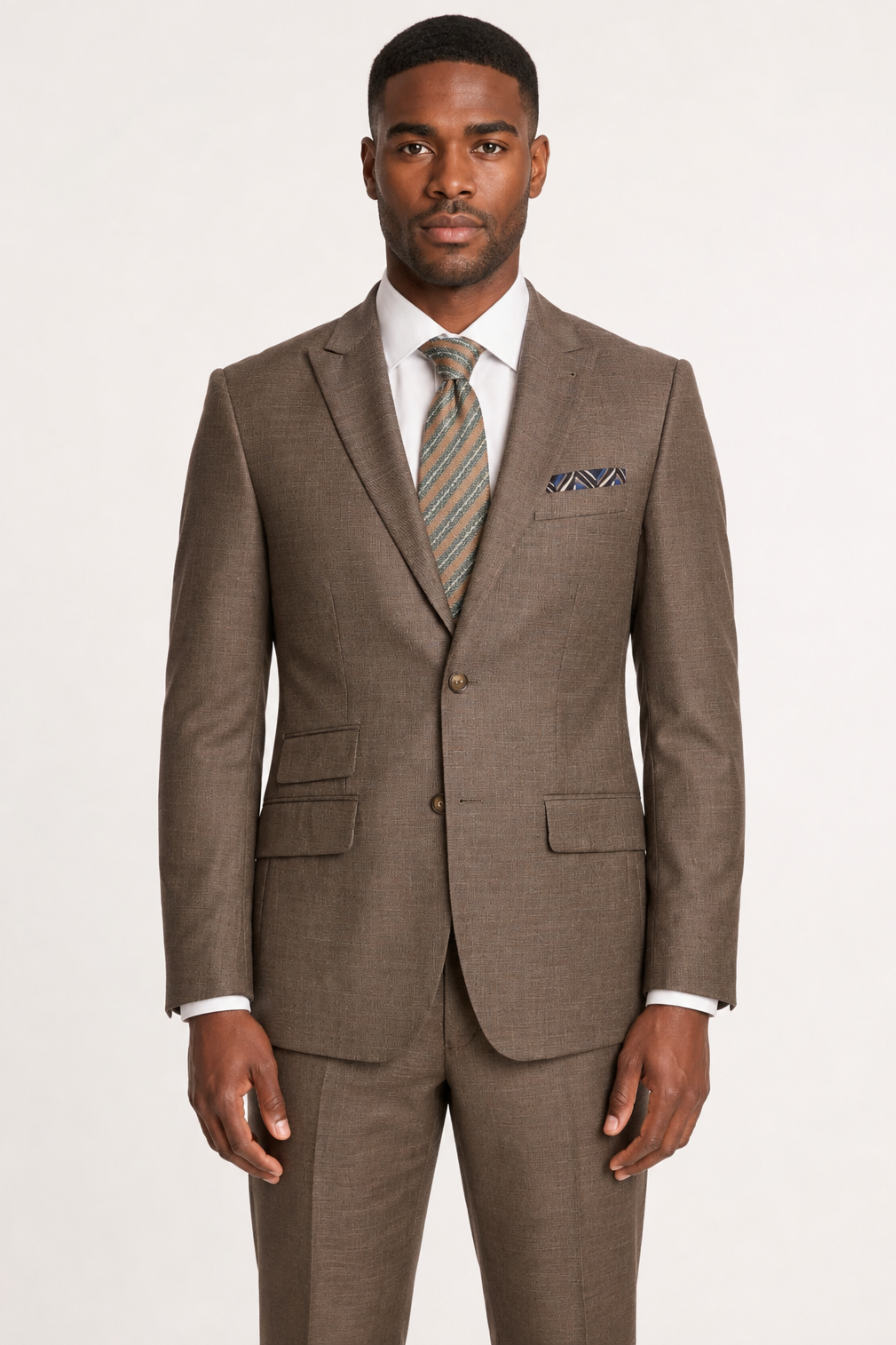 Modern Fit - Ashton Peak Jacket - Dark Khaki Shark