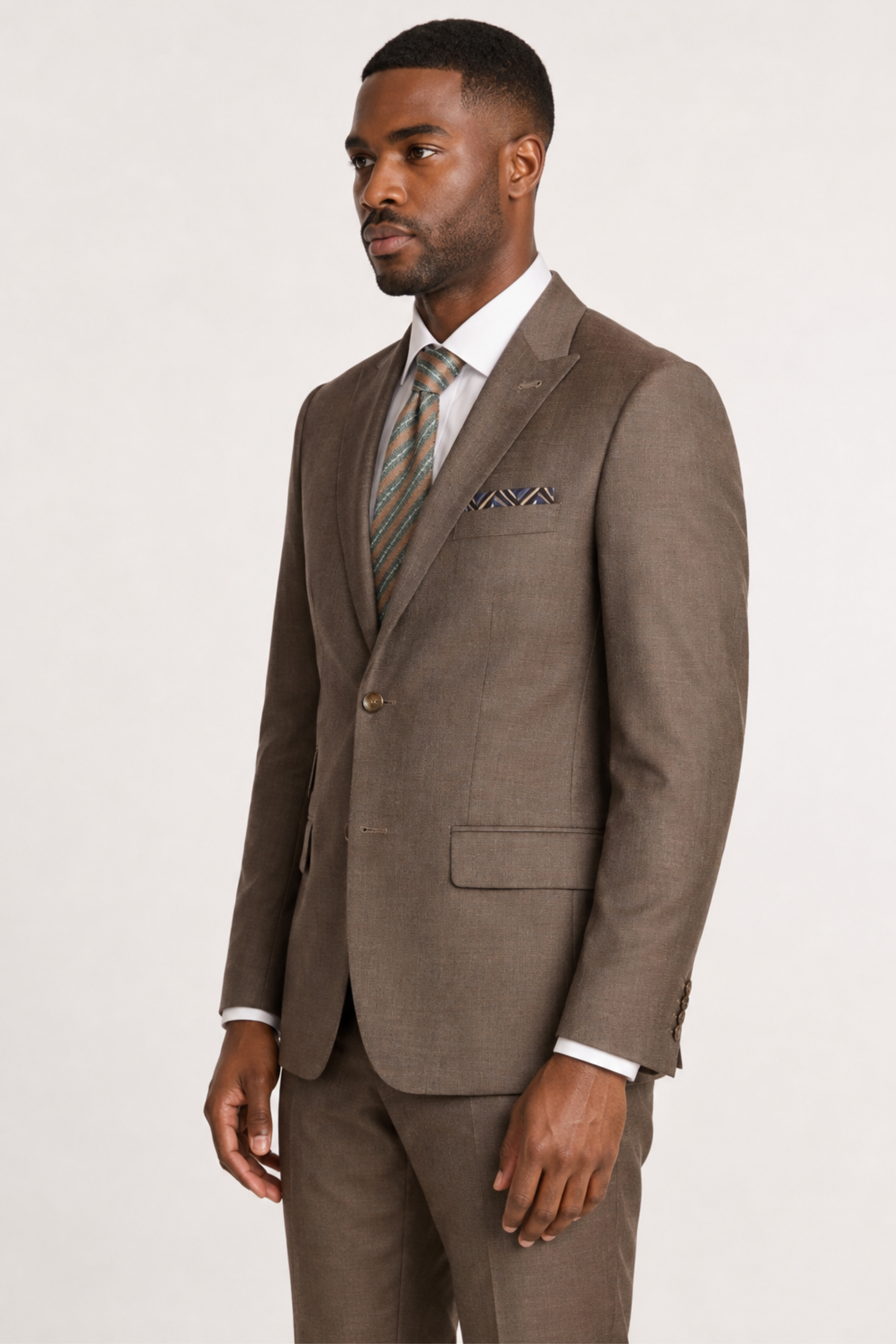 Modern Fit - Ashton Peak Jacket - Dark Khaki Shark