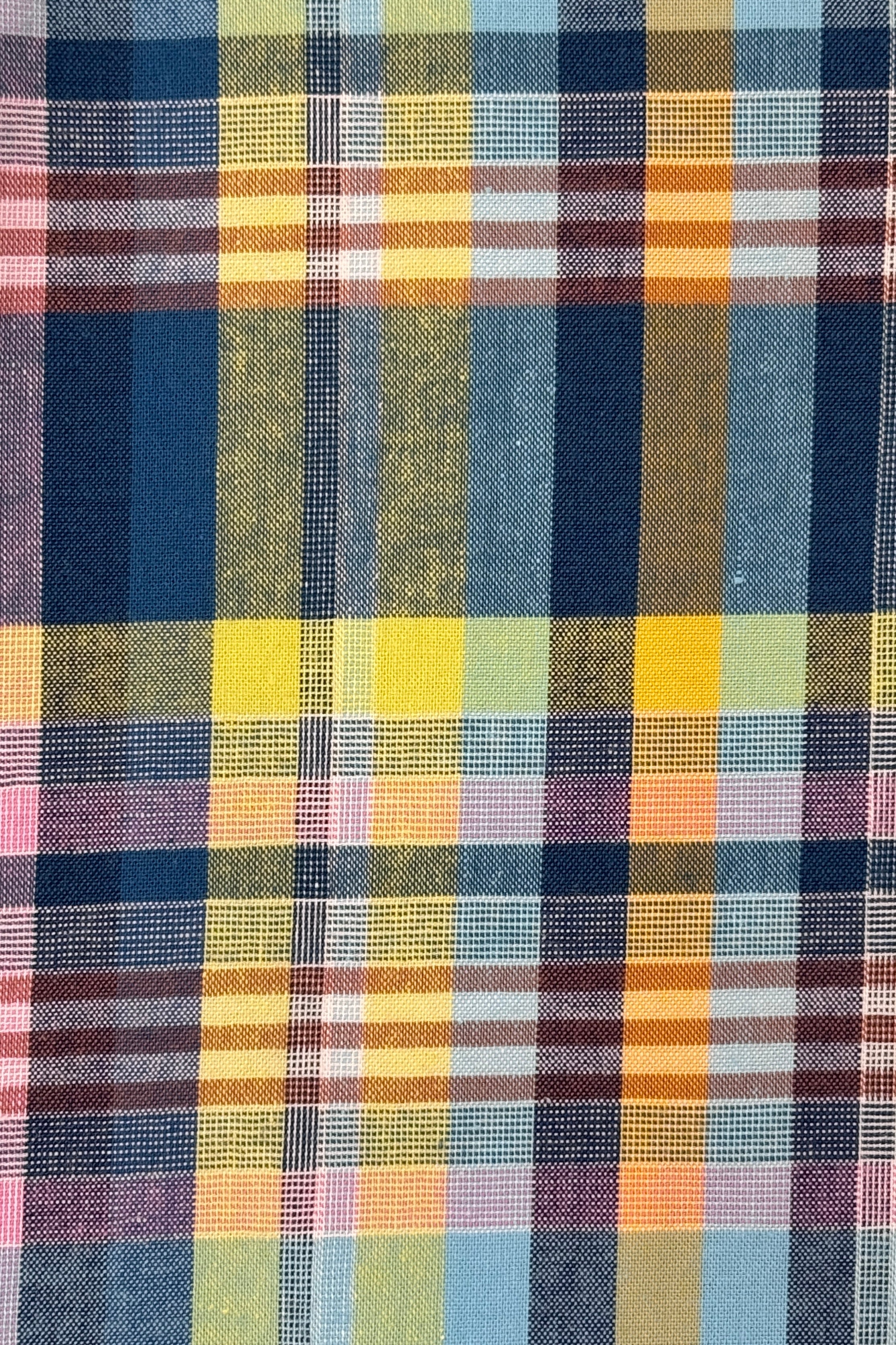 Felix Shorts - slim - Pink Yellow Madras
