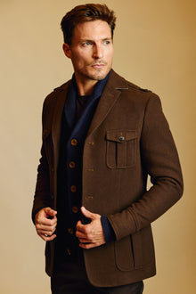  Utility Jacket - Chocolate Brown