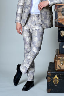  Sloane Tuxedo Pants - slim - Beige Haze Floral