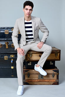  Downing Pants - slim - Grey White Yellow Gingham