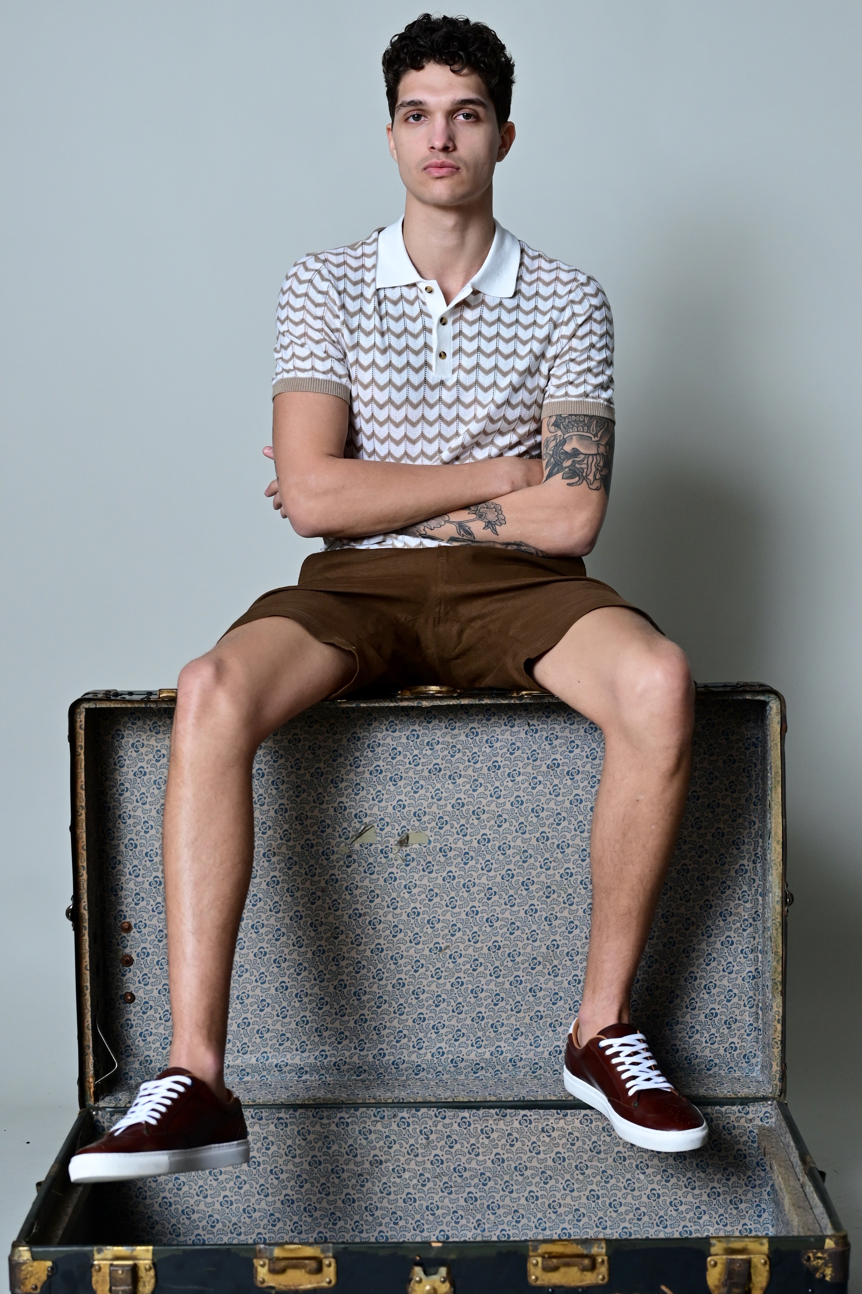 Felix Shorts - slim - Brown Linen