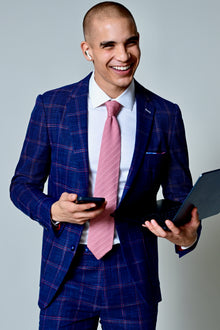  Dover Notch Jacket  - slim - Navy Red White Check