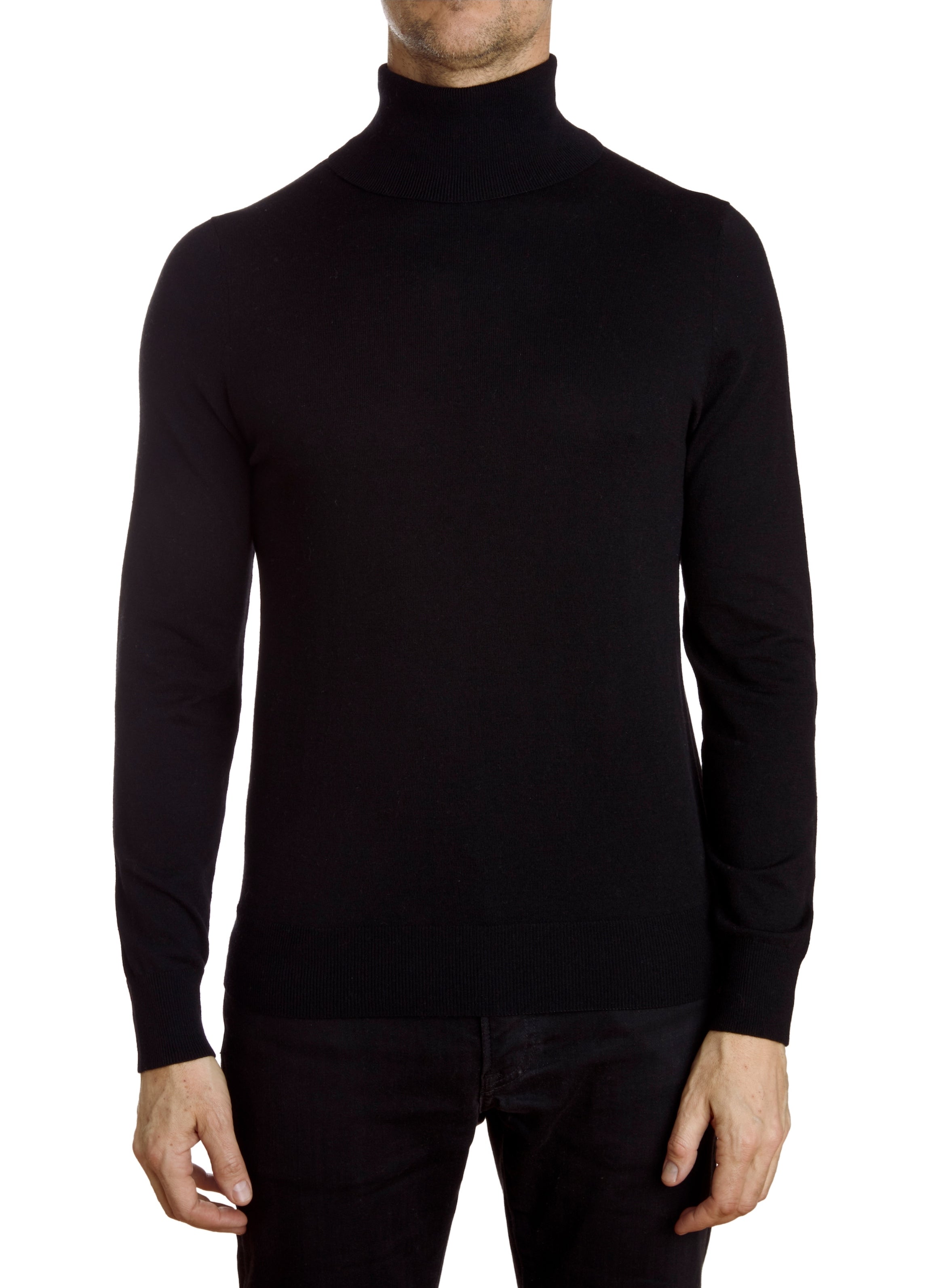 Fine Gauge Turtleneck - Blackout