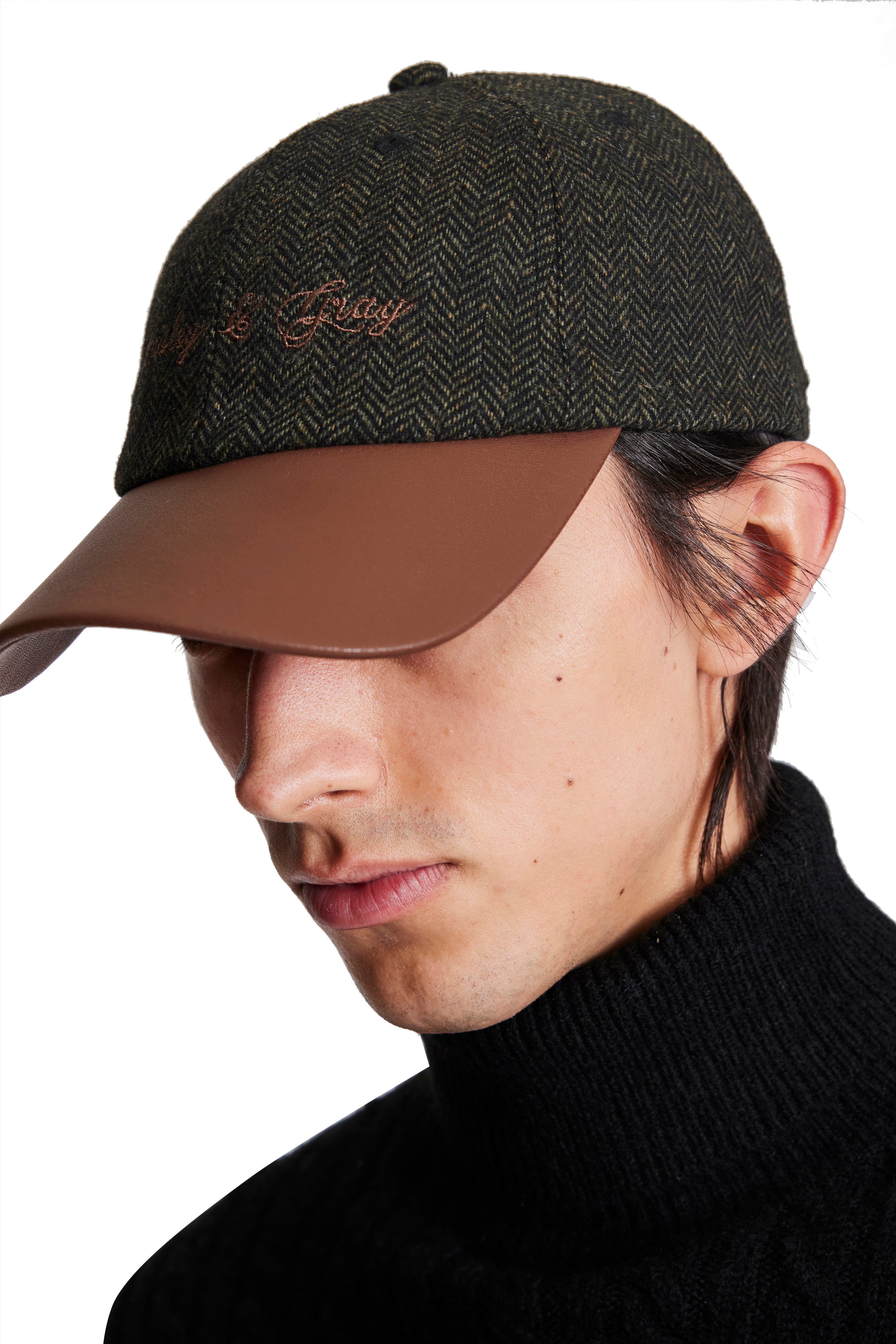 Herringbone baseball cap top