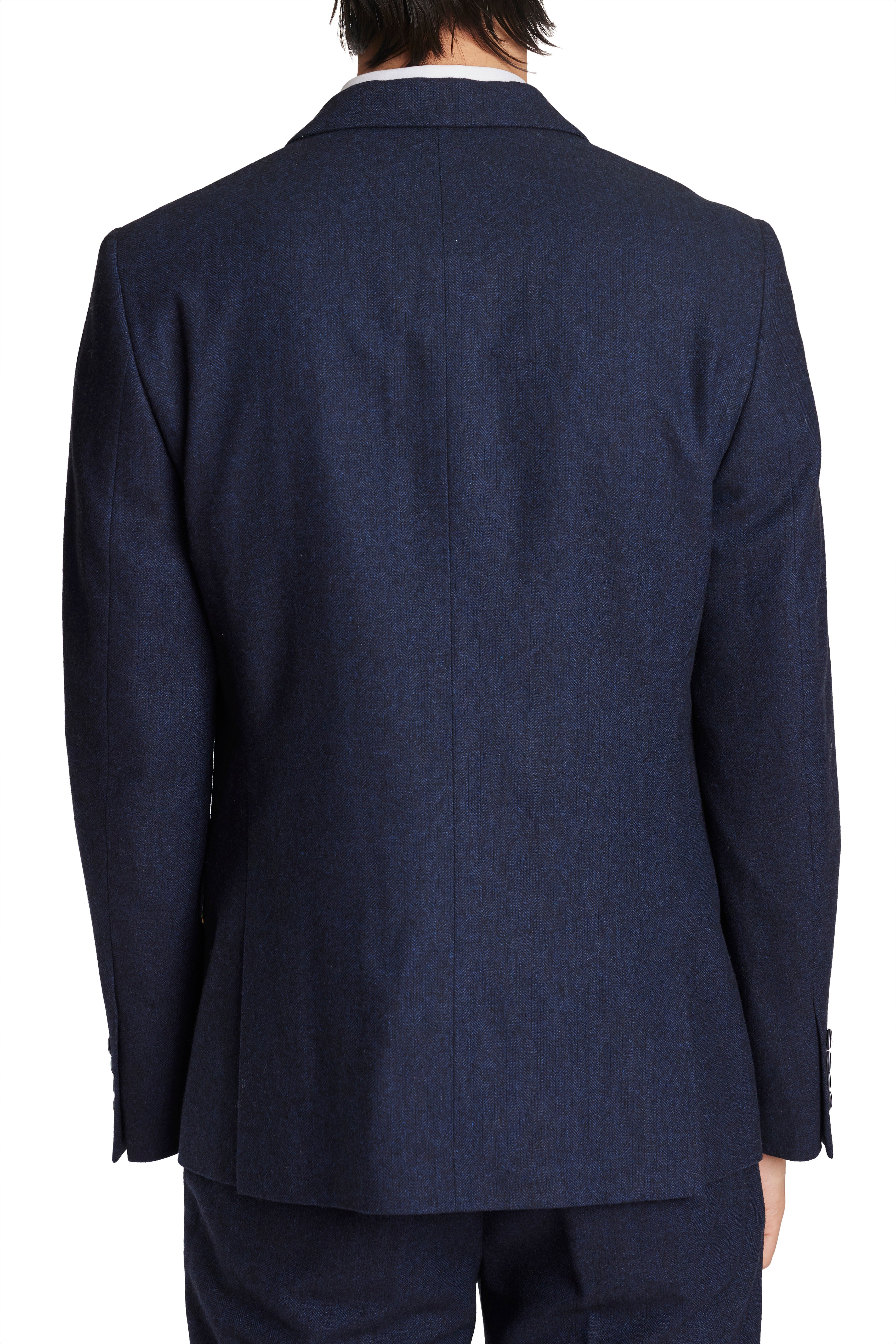 Ashton Peak Jacket - slim - Deep Navy Herringbone