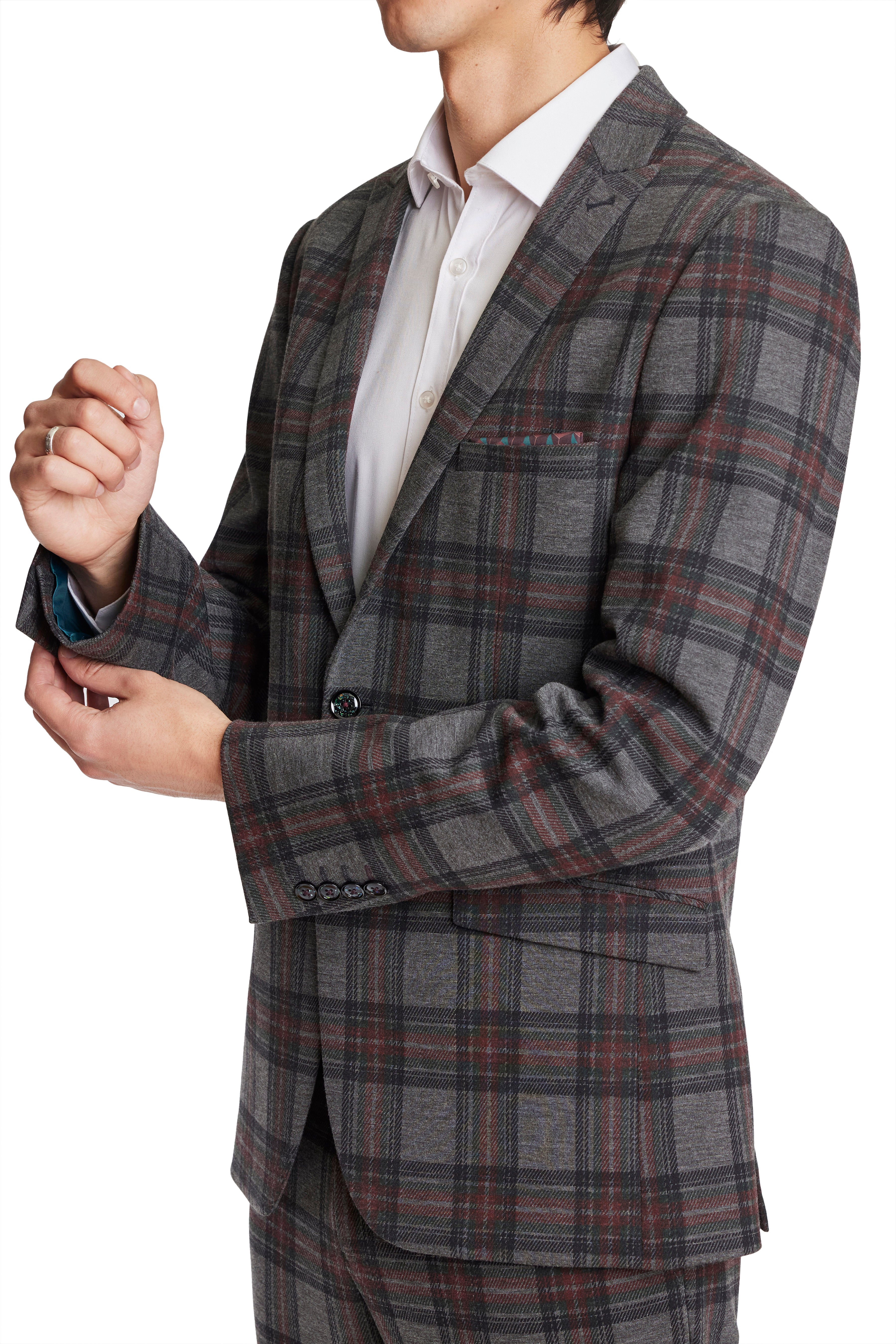 Ashton Peak Jacket - slim - Char Burg Green Tartan