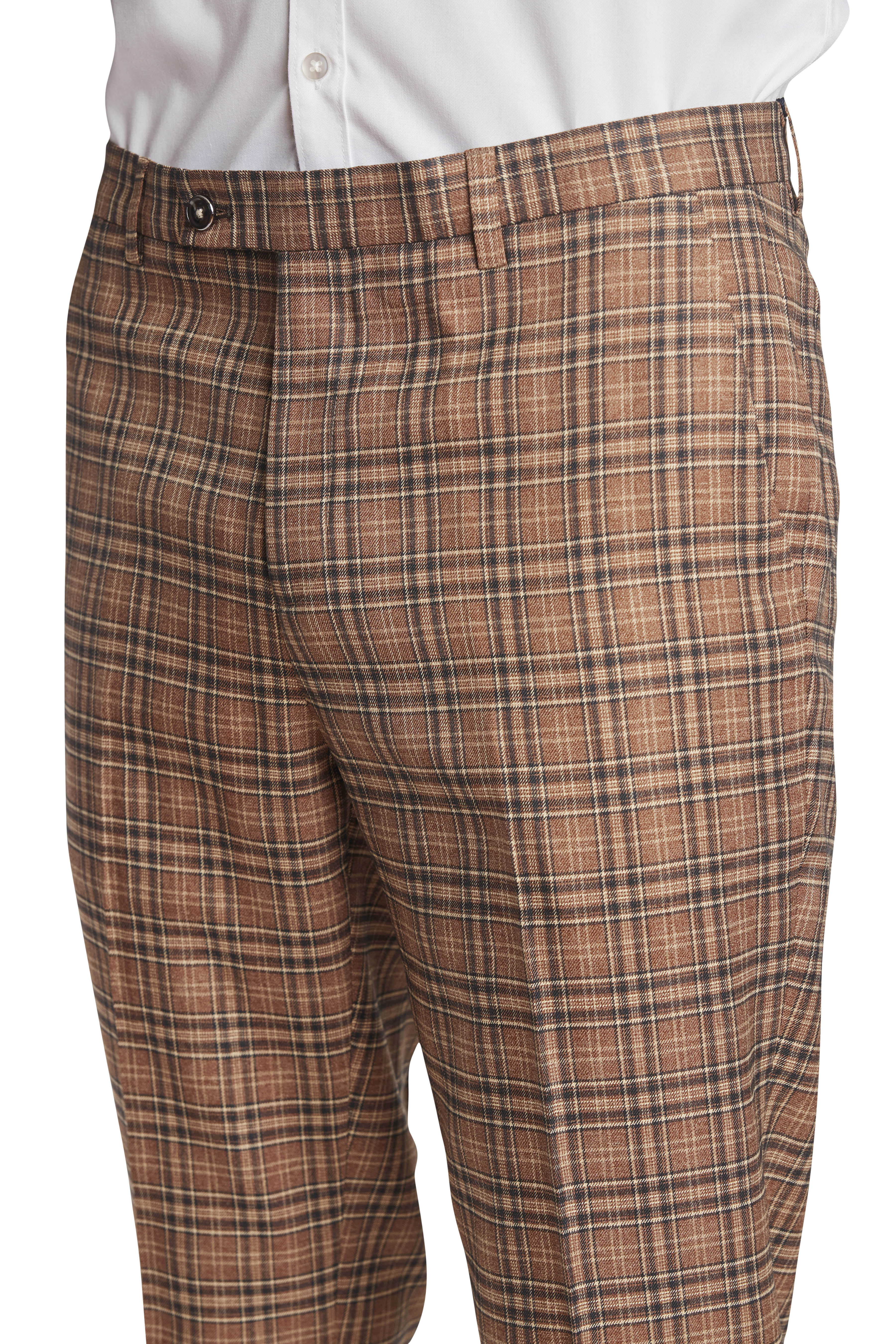 Downing Pants - slim - Chocolate Tan Check