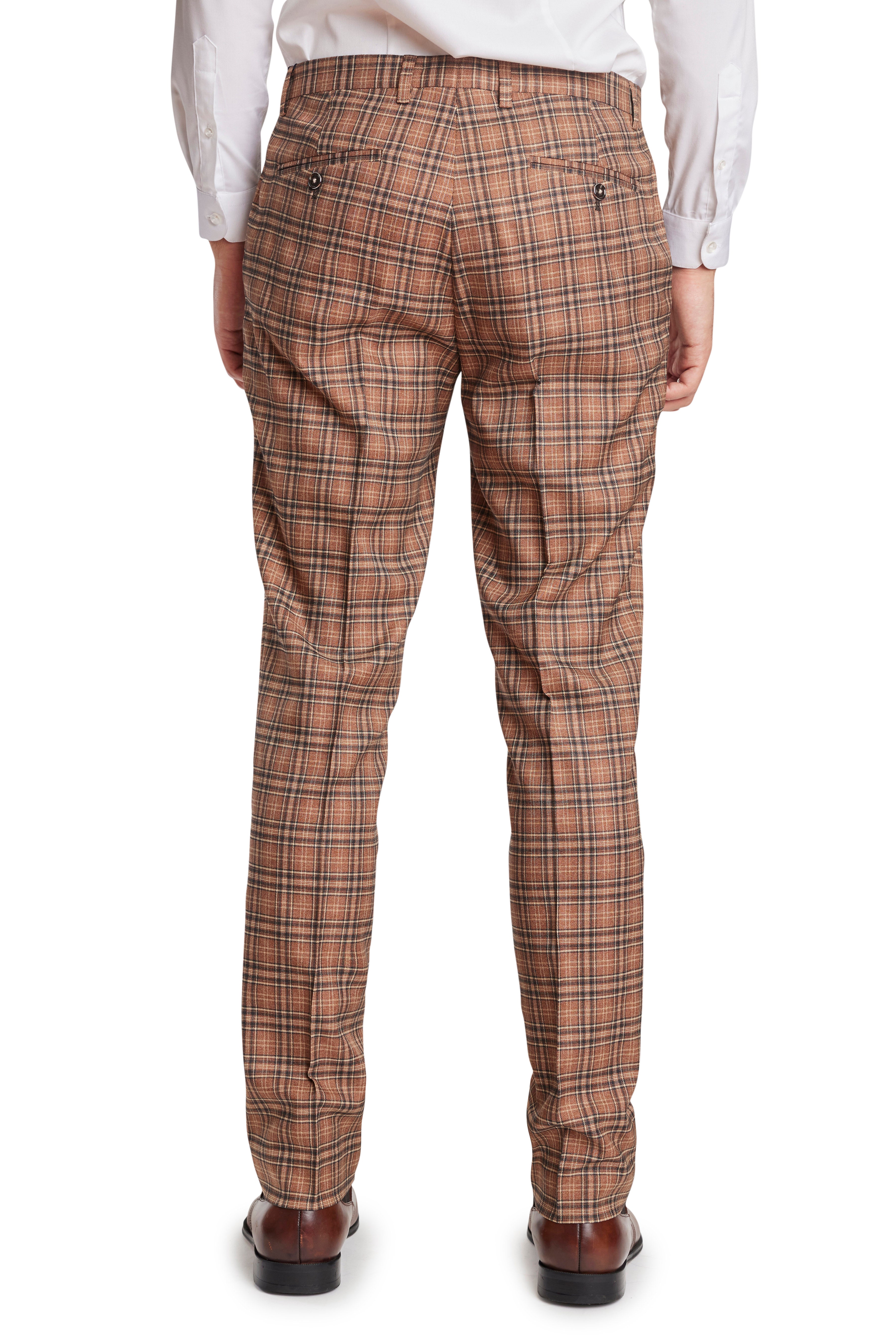 Downing Pants - slim - Chocolate Tan Check