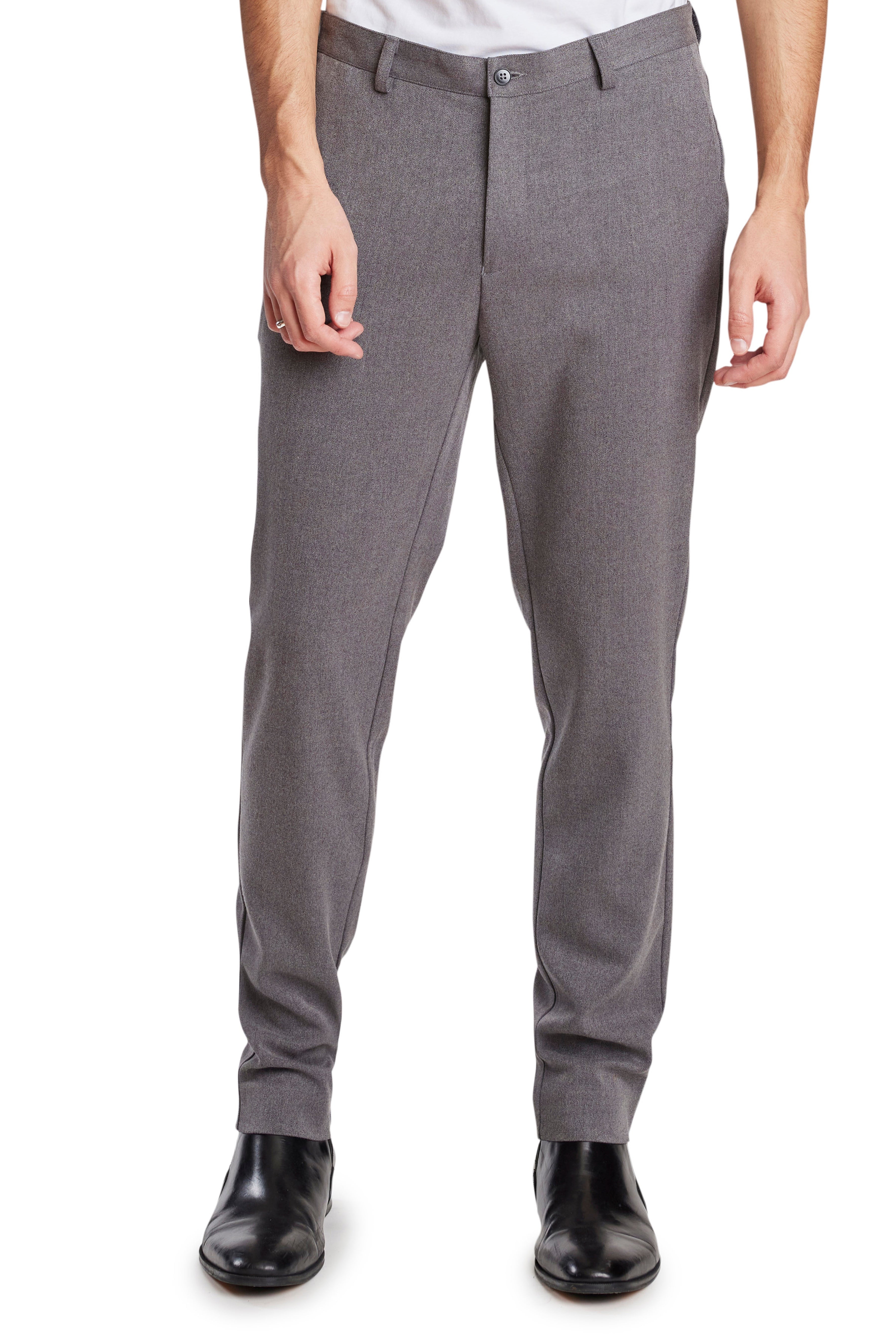 tapered wool chino trousers