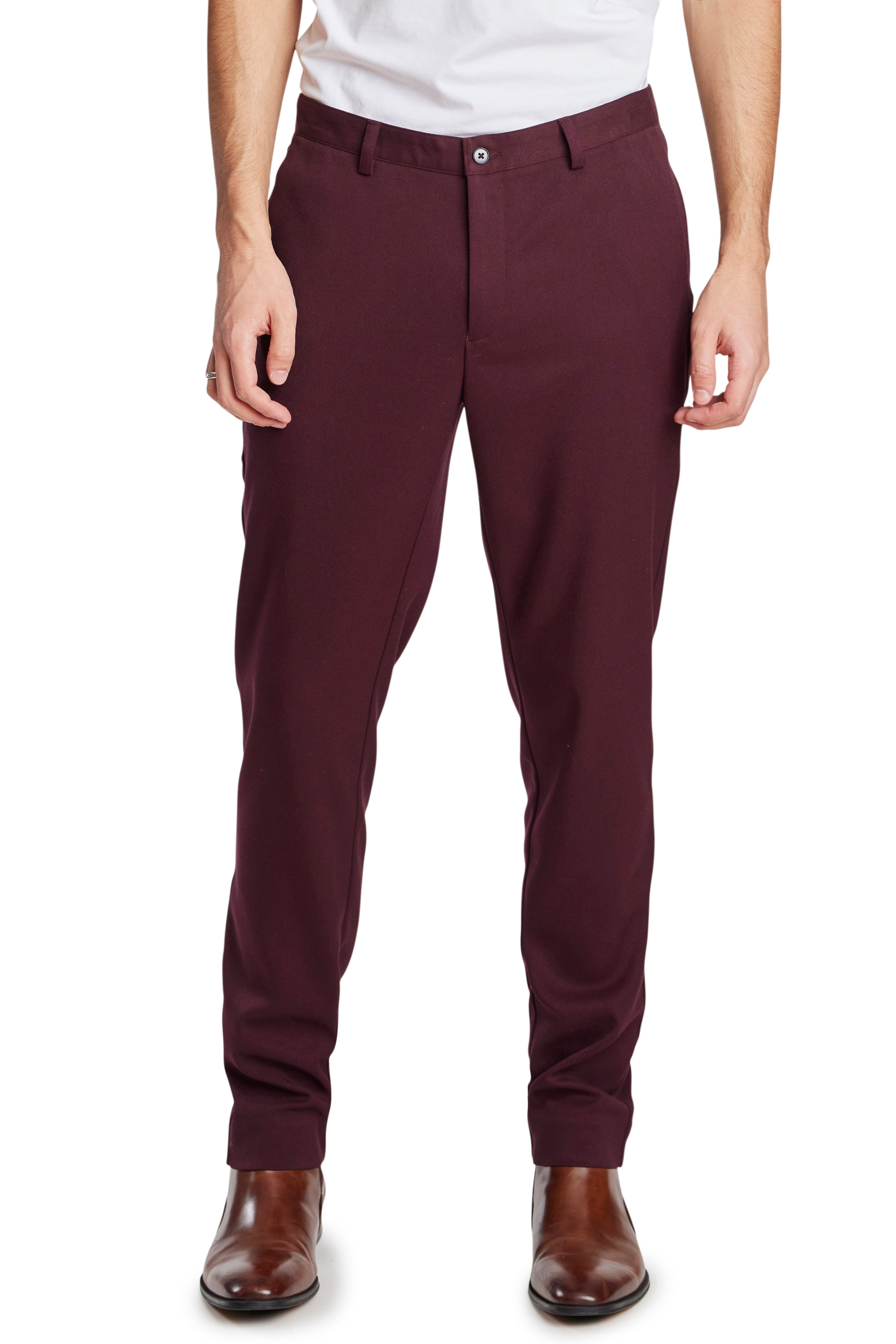 Carlton Tapered Chino Pants - Maroon – Paisley & Gray