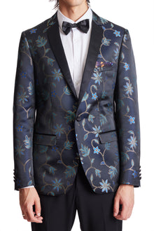  Osborne Notch Tux Jacket - slim - Blue Gold Floral