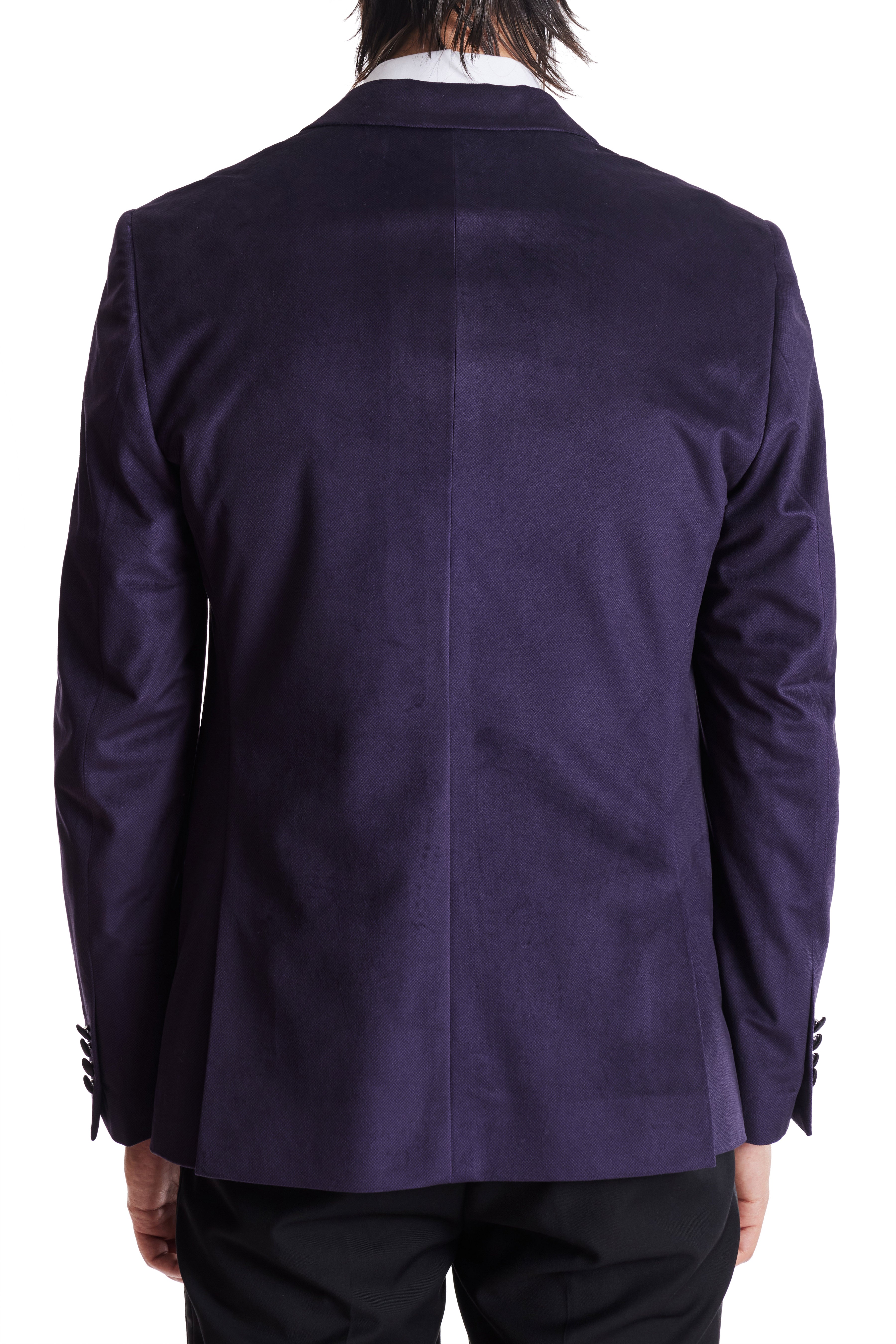 Grosvenor Peak Tux Jacket - slim - Dark Iris Purple Velvet
