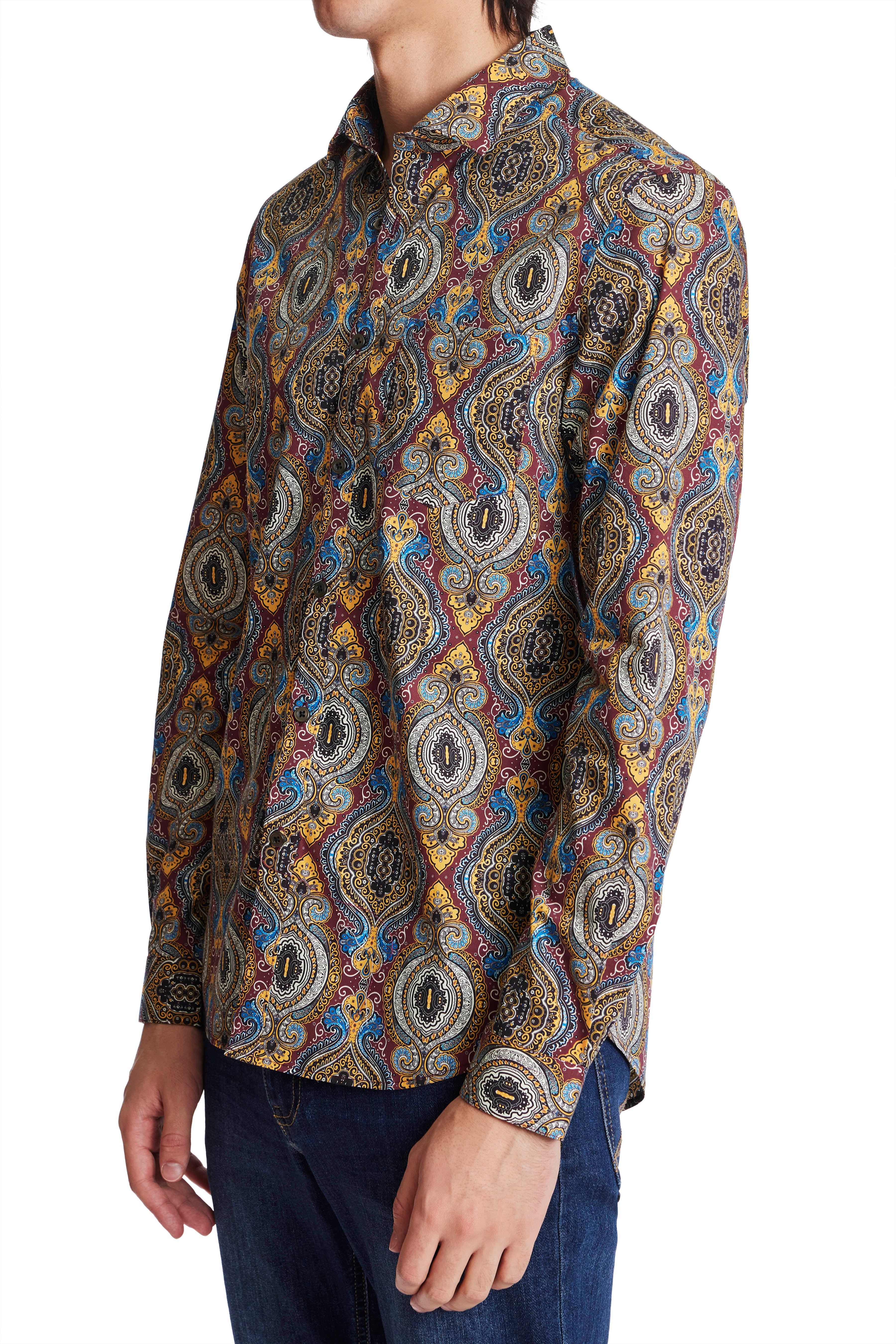 Samuel Spread Collar Shirt - Vintage Paisley