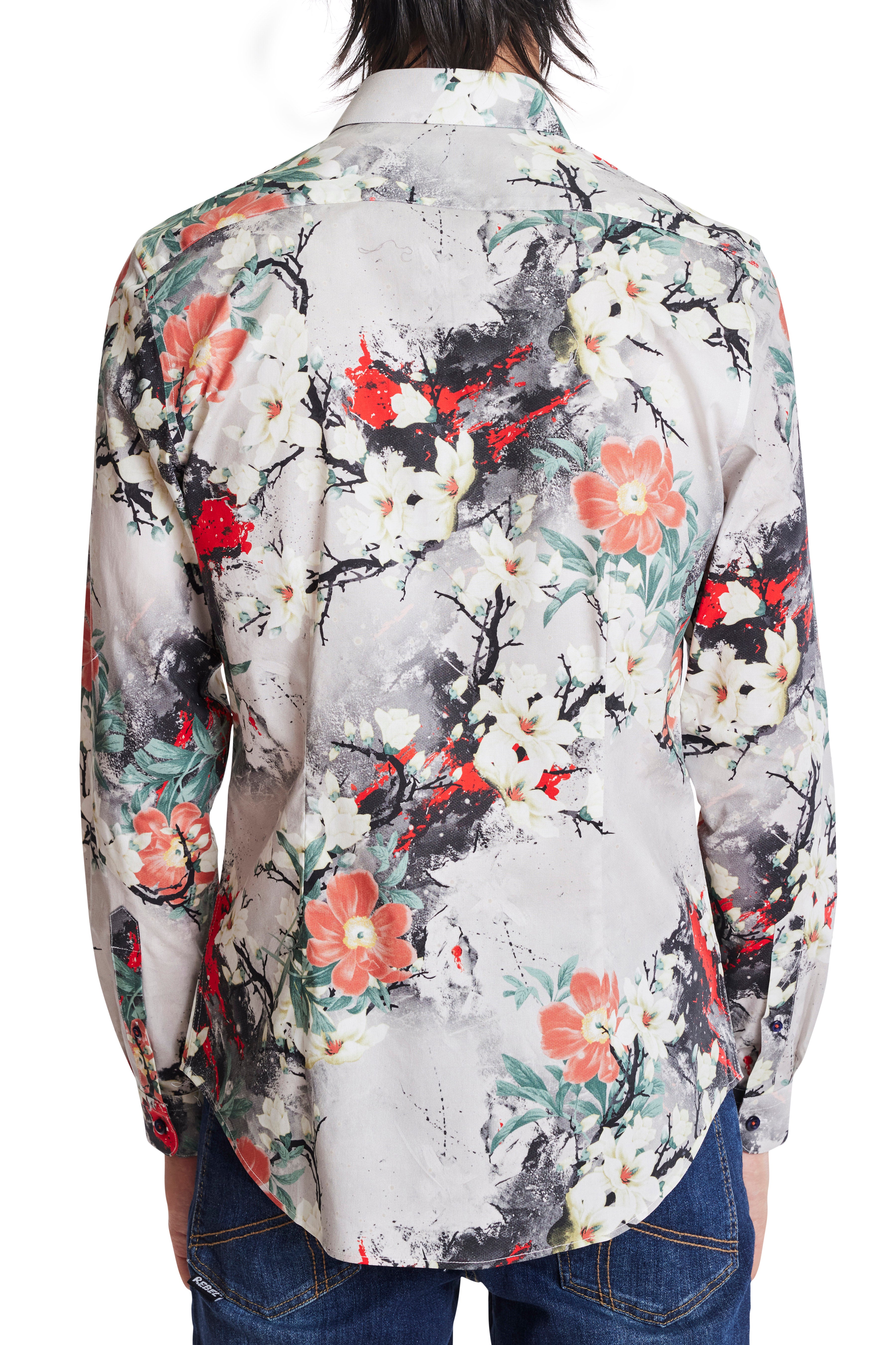 Samuel Spread Collar Shirt - Winter Floral
