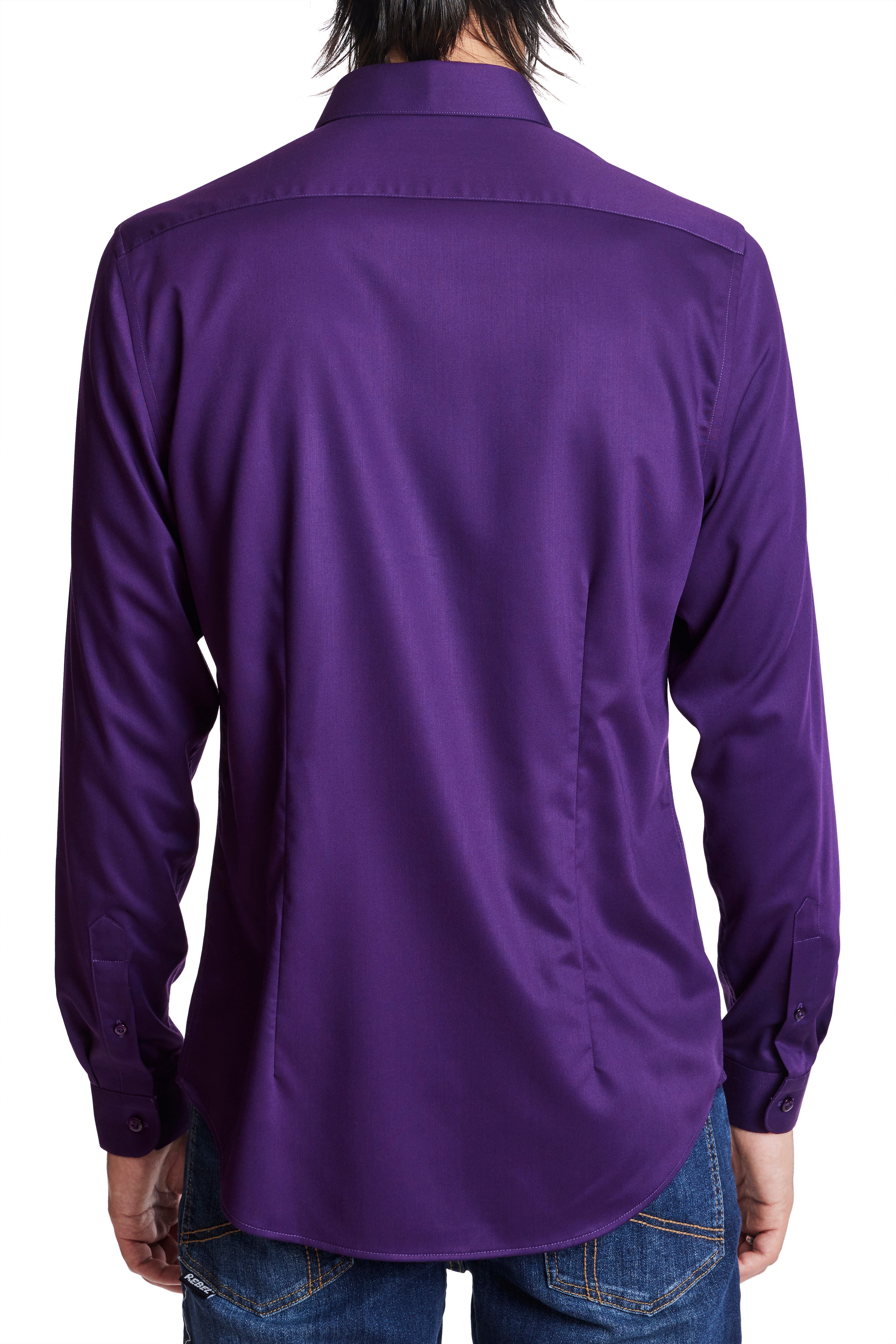 Samuel Spread Collar Shirt - Purple Lotus