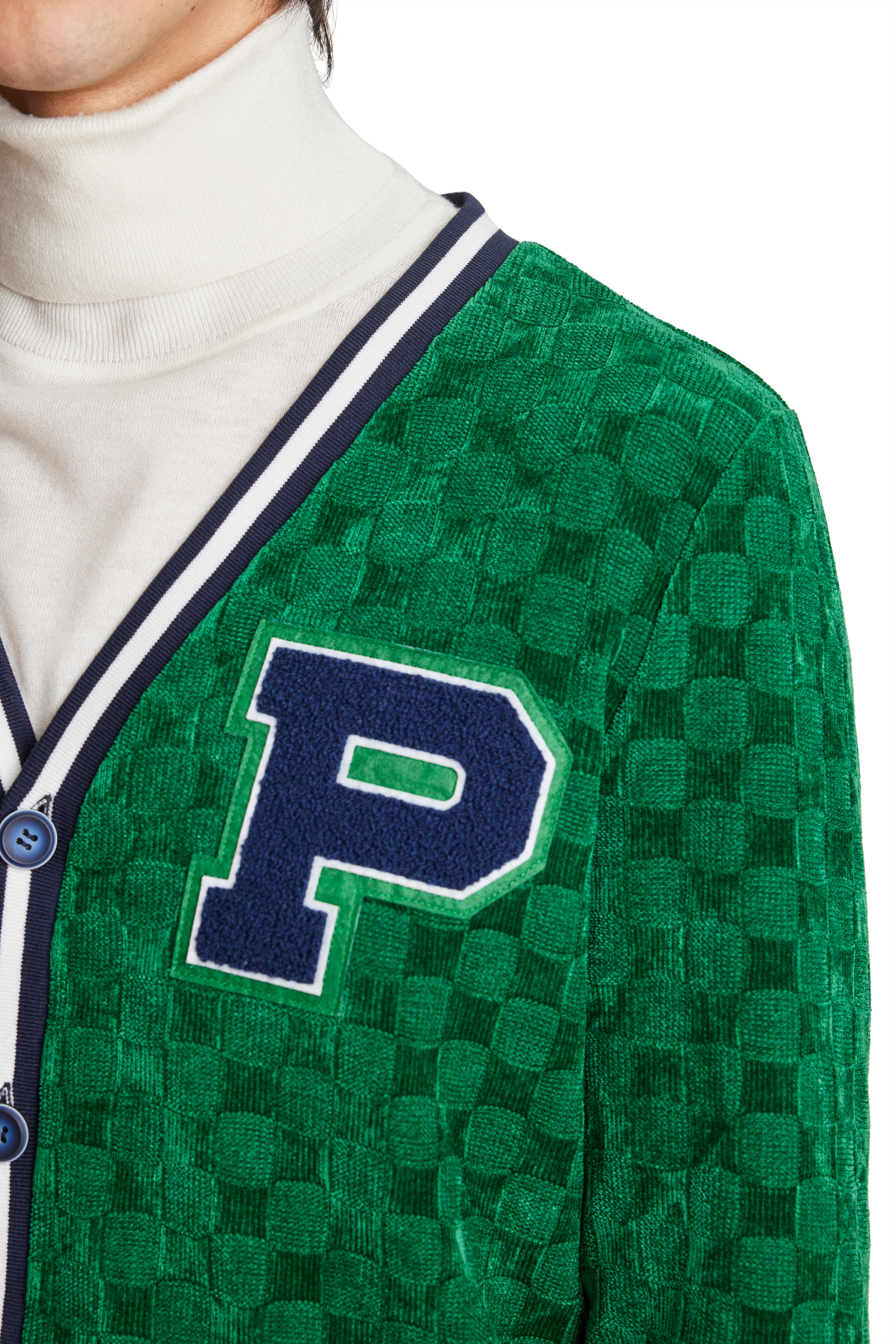 P & G Varsity Cardigan - Kelly Green